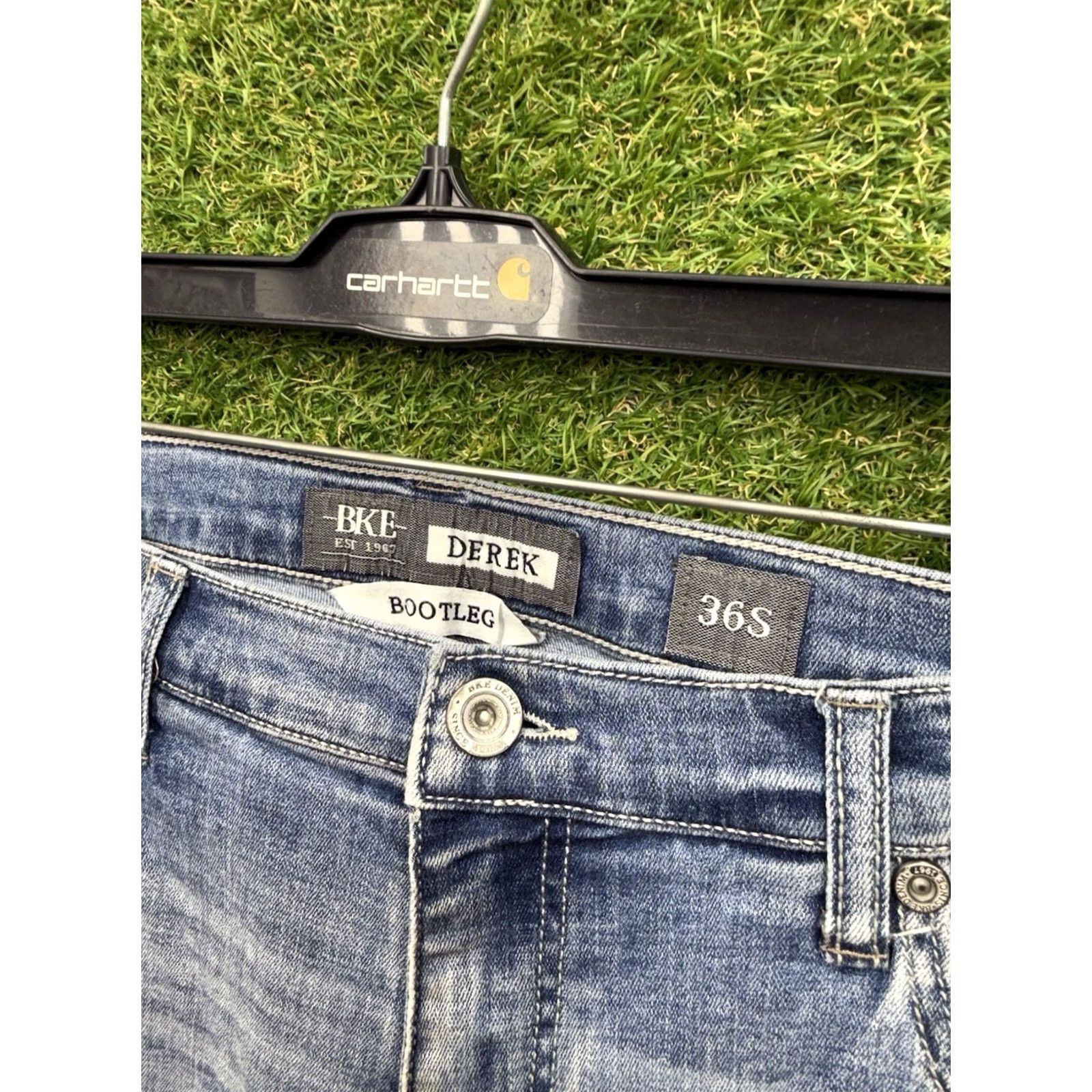 Vintage Buckle BKE Jeans Jeans Buckle Buckle BKE Derek 36 Mens Bootcut Regular Blue Denim 5-Pocket 30in Inseam Relaxed Fit Stretch Casual Work Vintage: No Size US 36 / EU 52 - 3 Thumbnail