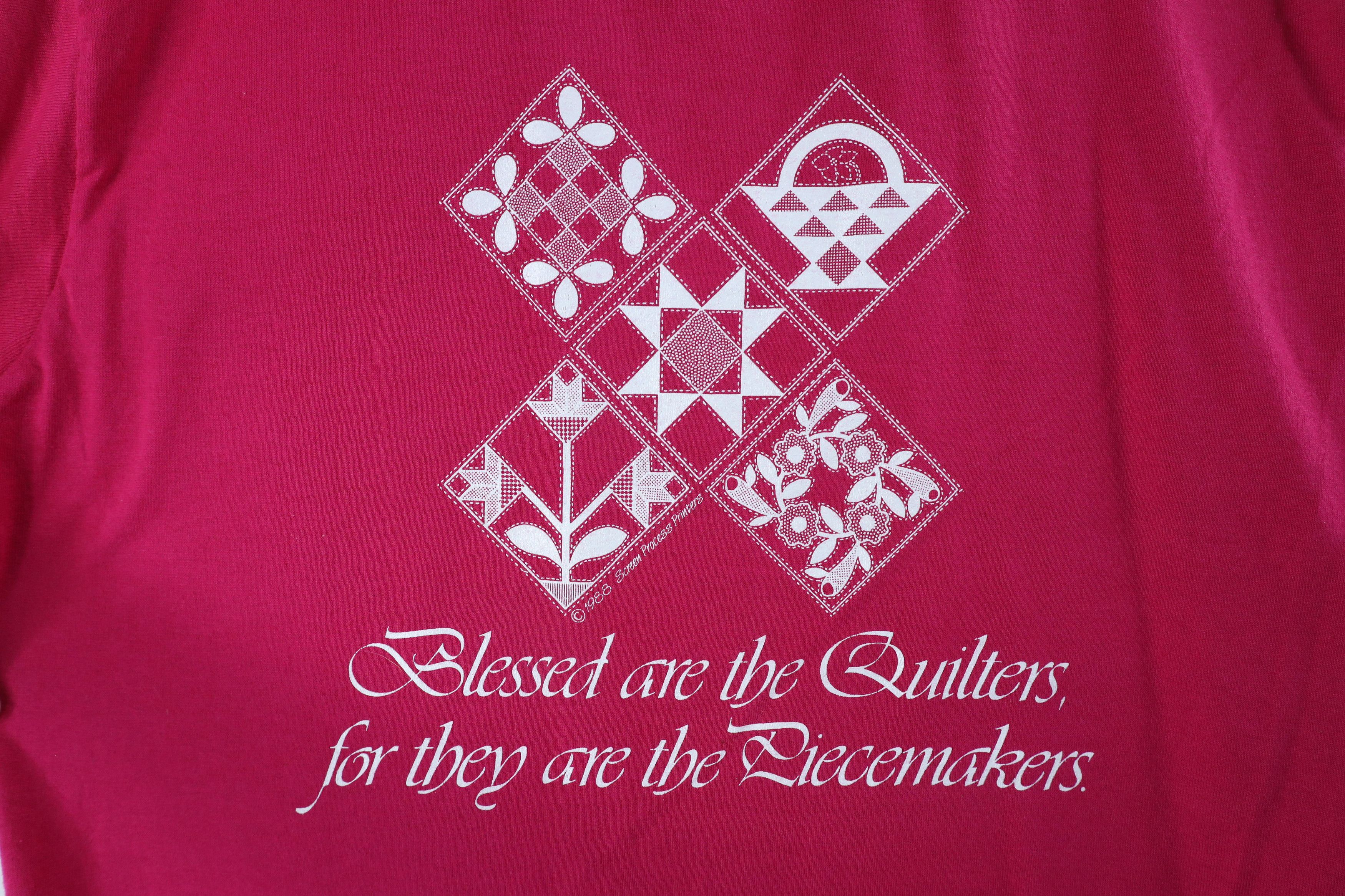 Vintage Vintage 80s Quilters For They Are Piecemakers T-Shirt USA Size L / US 10 / IT 46 - 4 Thumbnail