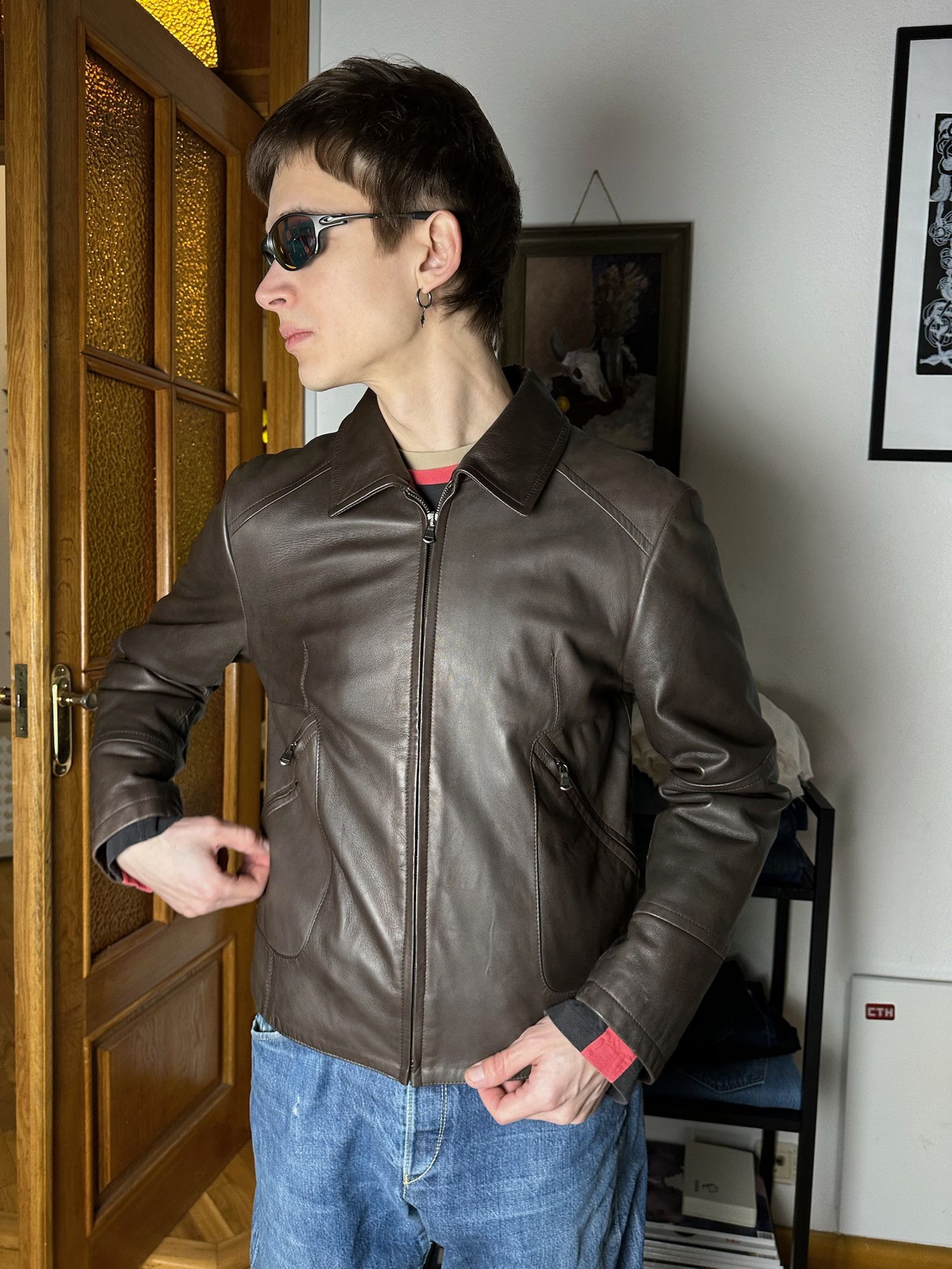 Mercedes-Benz Vintage Mercedes Benz moto Jacket brown chocolate leather Size US S / EU 44-46 / 1 - 8 Thumbnail