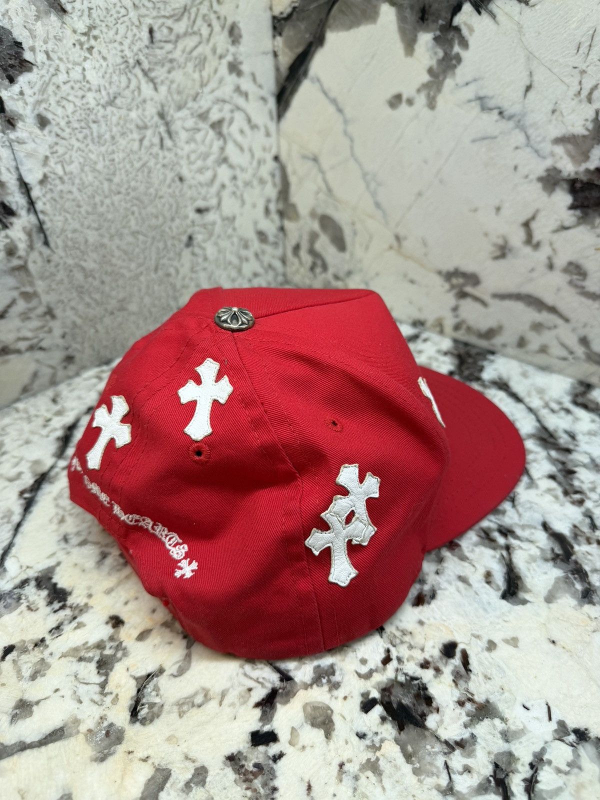 Chrome Hearts Chrome Hearts Cross Patch Hat Red White Baseball Cap Size ONE SIZE - 8 Thumbnail