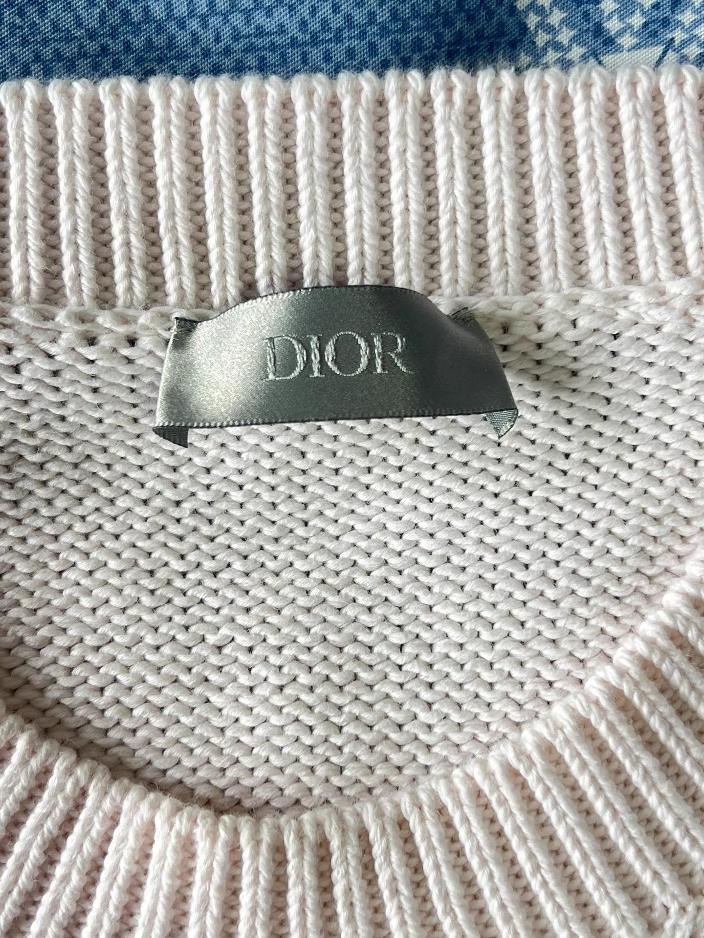 Dior DiorxArtistShort-SleeveKnitTopSGrayEmbroideredLogo Size S / US 4 / IT 40 - 6 Thumbnail