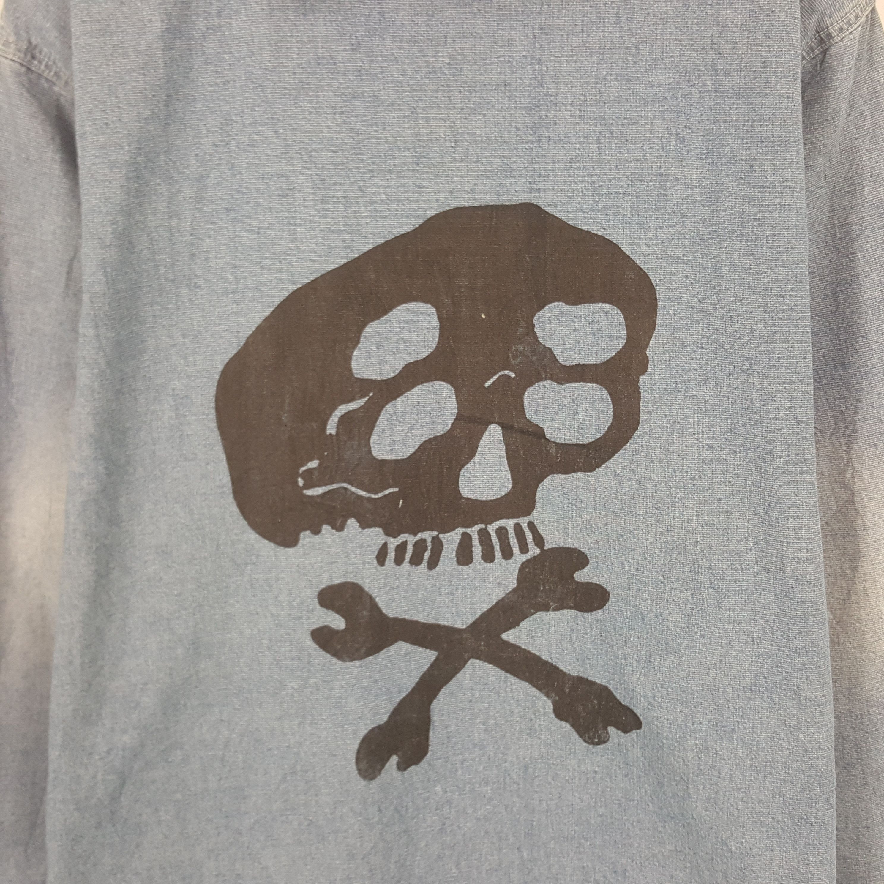 Japanese Brand Vintage Welter Denim Custom Skulls Jacket Hoodie Size US L / EU 52-54 / 3 - 2 Thumbnail