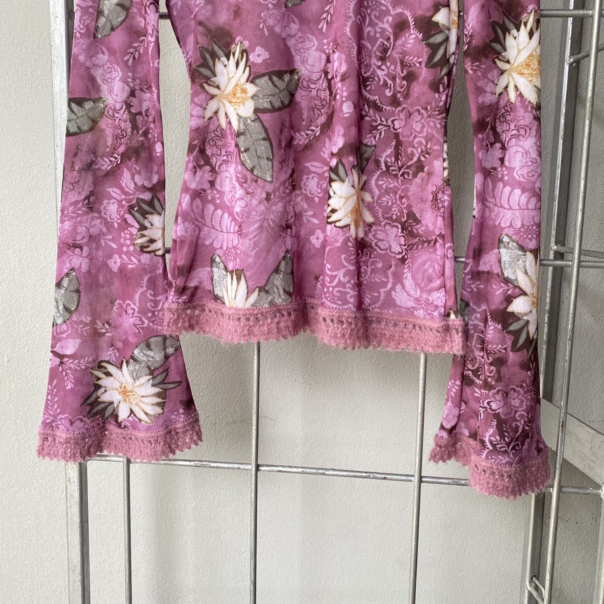 United Colors Of Benetton UNITED COLORS OF BENETTON Y2K Sheer Floral Lace Mesh Top Size M / US 6-8 / IT 42-44 - 22 Thumbnail