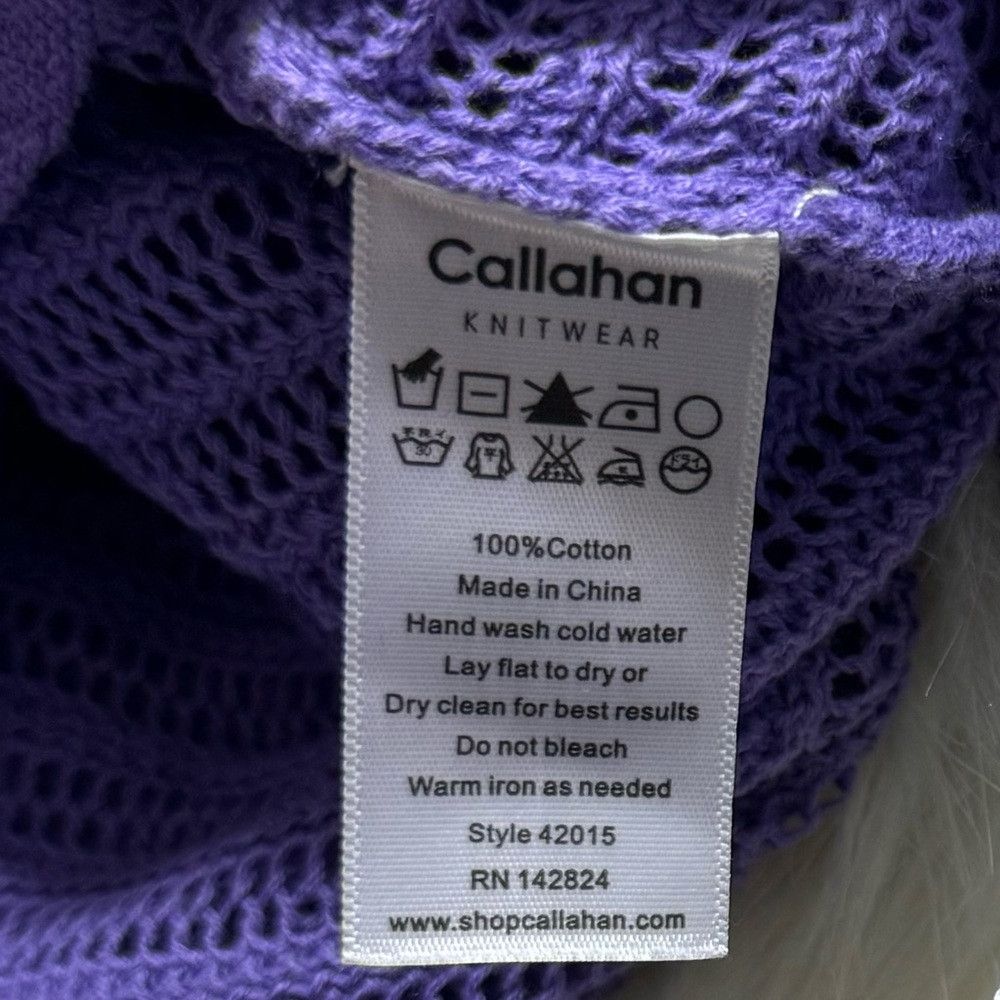 Other Callahan knitwear Genny Open Weave skirt purple with side s Size 32" / US 10 / IT 46 - 4 Thumbnail