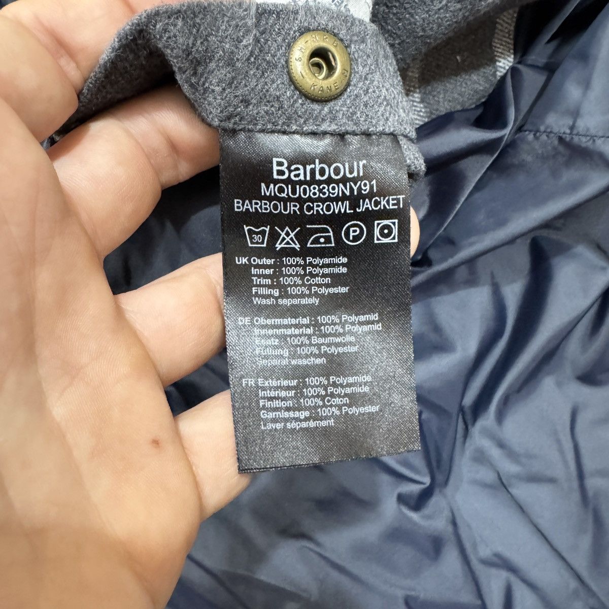 Barbour × Designer Barbour Crowl Quilted Jacket XL size Size US XL / EU 56 / 4 - 15 Thumbnail