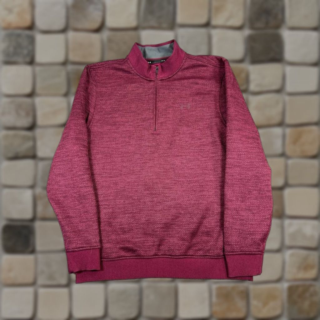 Under Armour Under Armour Storm Sweatshirt Womens Large Burgundy Coldgear Quarter Zip Size L / US 10 / IT 46 - 1 Thumbnail