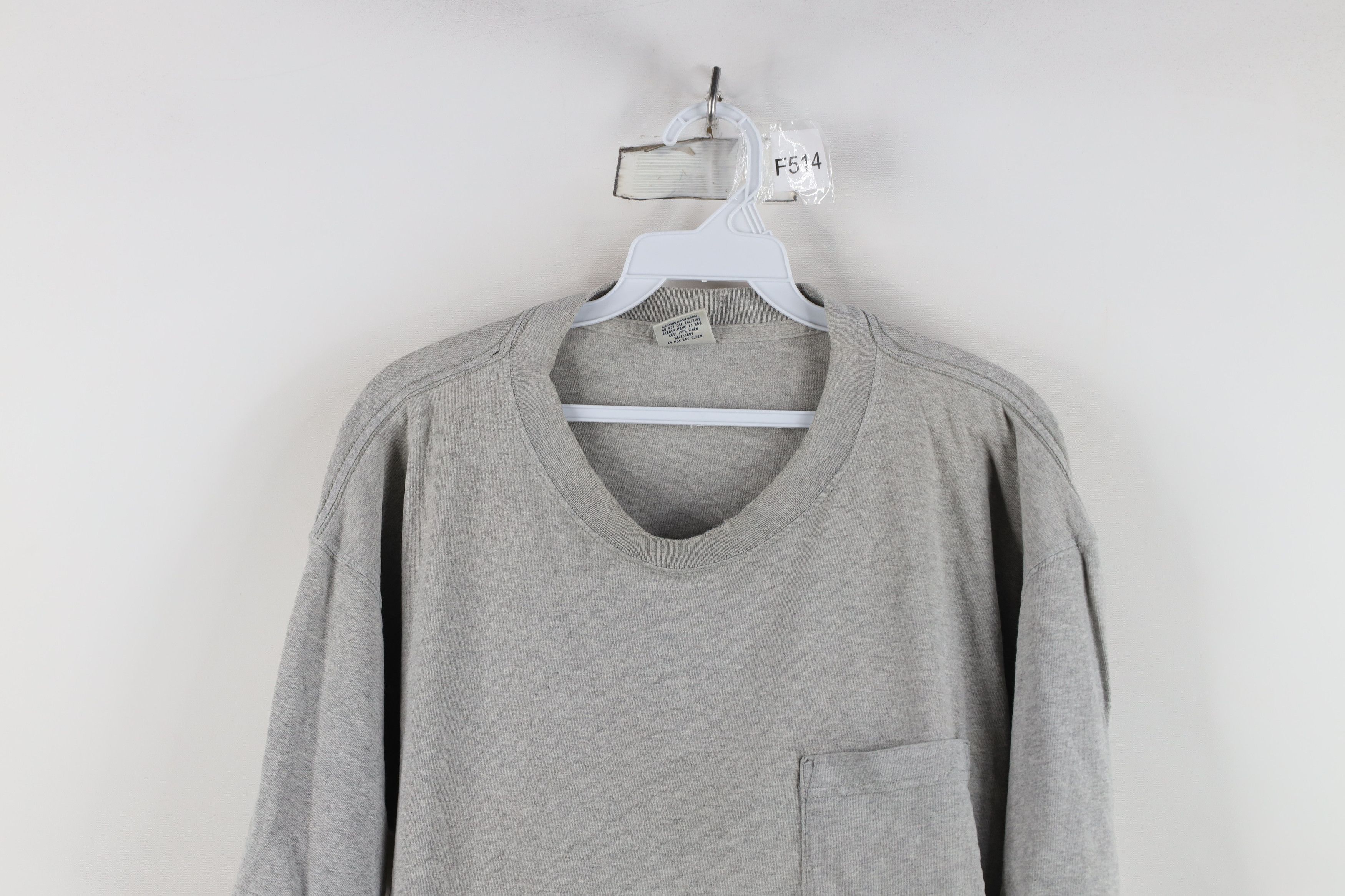 Vintage Vintage 90s Streetwear Heavyweight T-Shirt Heather Gray Size US L / EU 52-54 / 3 - 2 Thumbnail