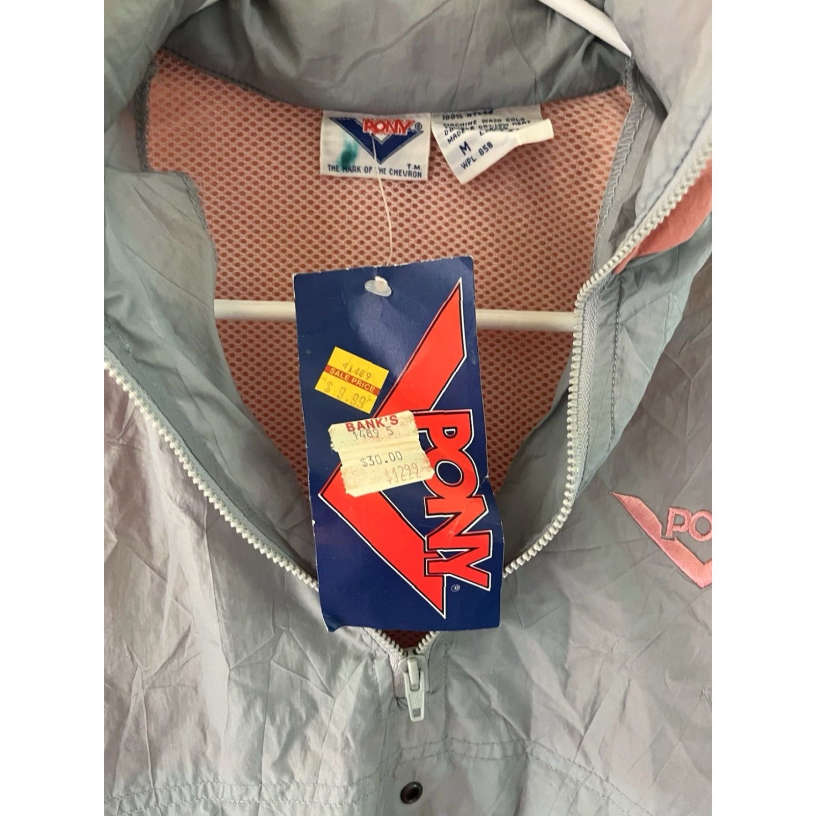 PONY VINTAGE PONY Windbreaker Jacket Womens M Pink 80s 90s 1/4 Zip NWT Deadstock Size M / US 6-8 / IT 42-44 - 2 Thumbnail