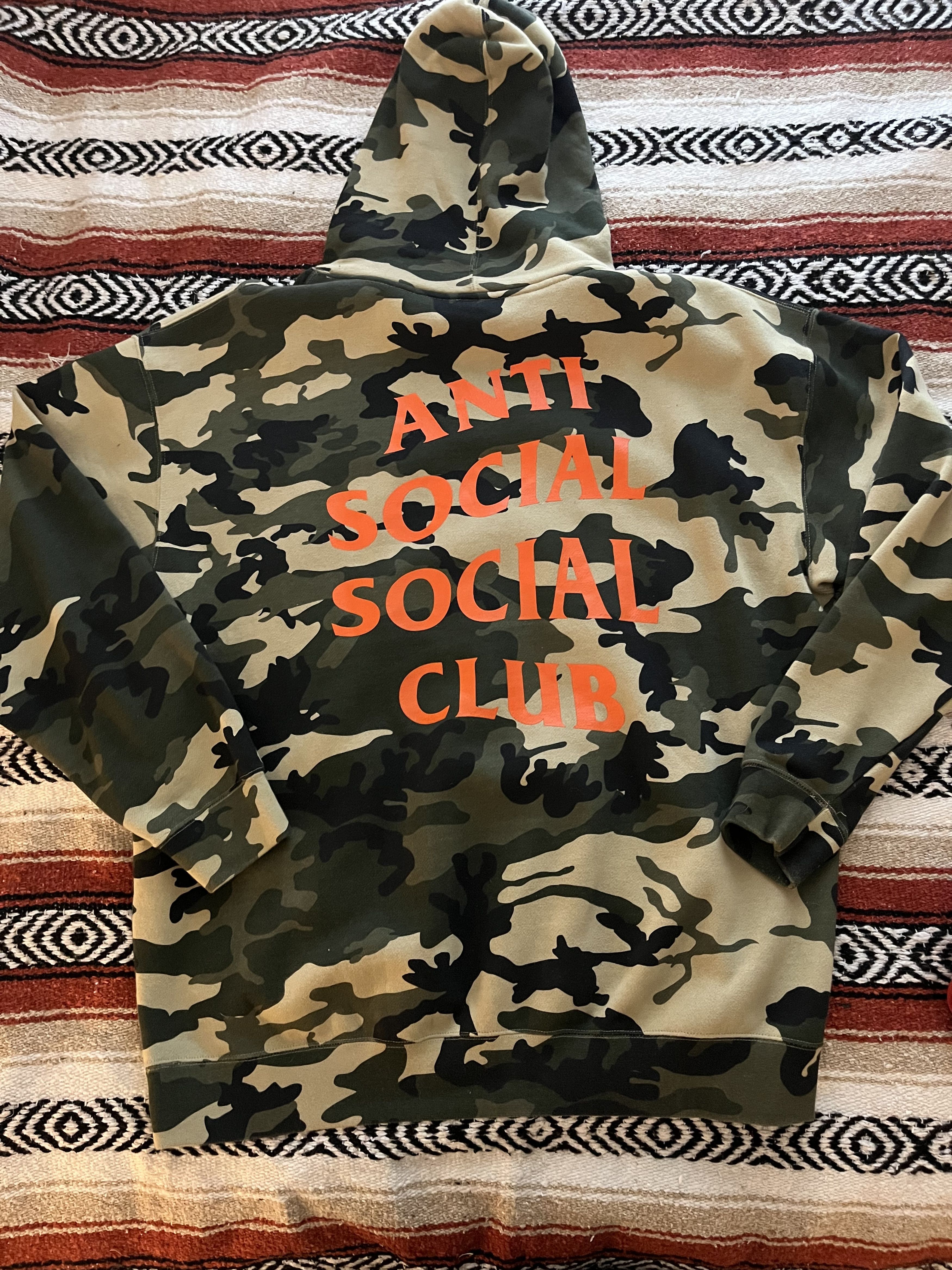 Anti Social Social Club Anti Social Social Club Camo Hoodie (Orange Logo) Size US XXL / EU 58 / 5 - 1 Thumbnail