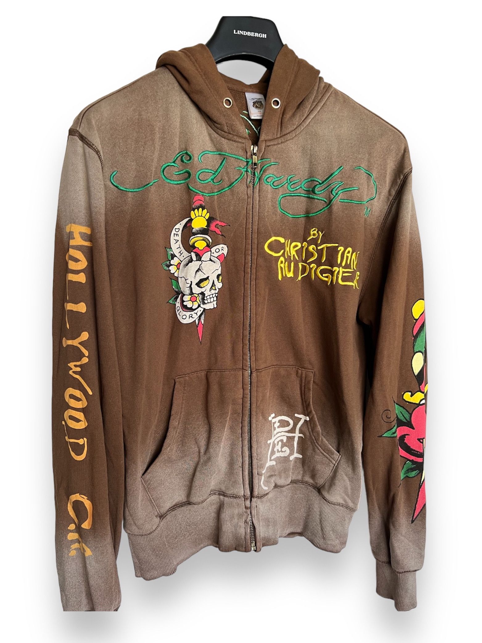 Ed Hardy VINTAGE Y2K ED HARDY ‘DEATH OR GLORY’ ZIP HOODIE MADE IN USA Size US M / EU 48-50 / 2 - 2 Thumbnail