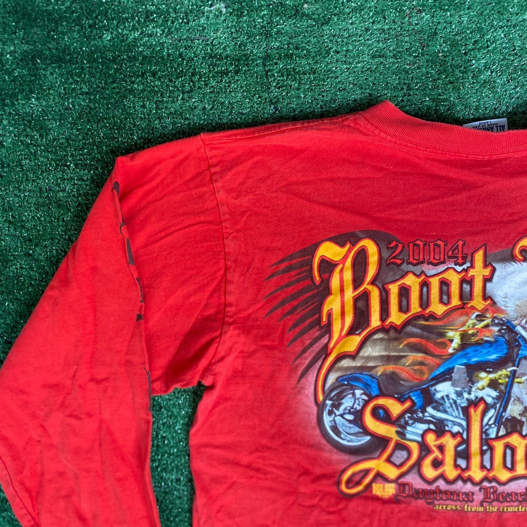 Vintage Vintage Y2K Boot Hill Saloon Shirt Biker Motorcycle Punk Tee Size US L / EU 52-54 / 3 - 2 Thumbnail