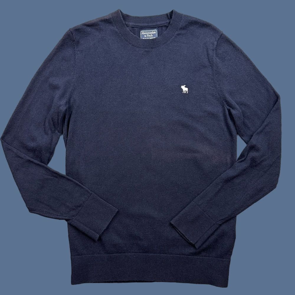 Abercrombie & Fitch Abercrombie & Fitch Sweater Mens Small Blue Merino Wool Blend Pullover Casual Size US S / EU 44-46 / 1 - 1 Thumbnail