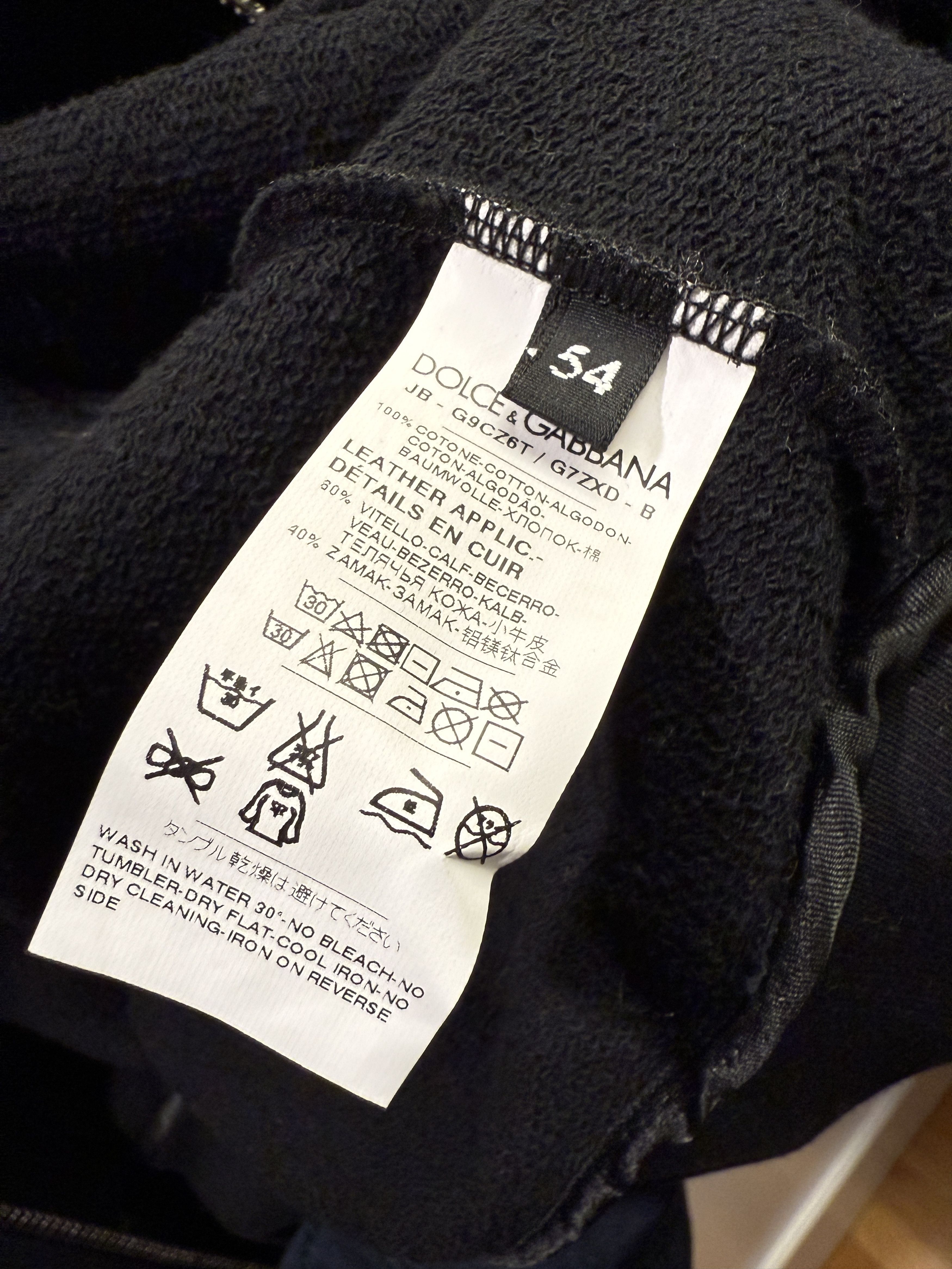 Dolce & Gabbana Dolce & Gabbana Black Hooded Sweatshirt Size 54 Size US L / EU 52-54 / 3 - 7 Thumbnail