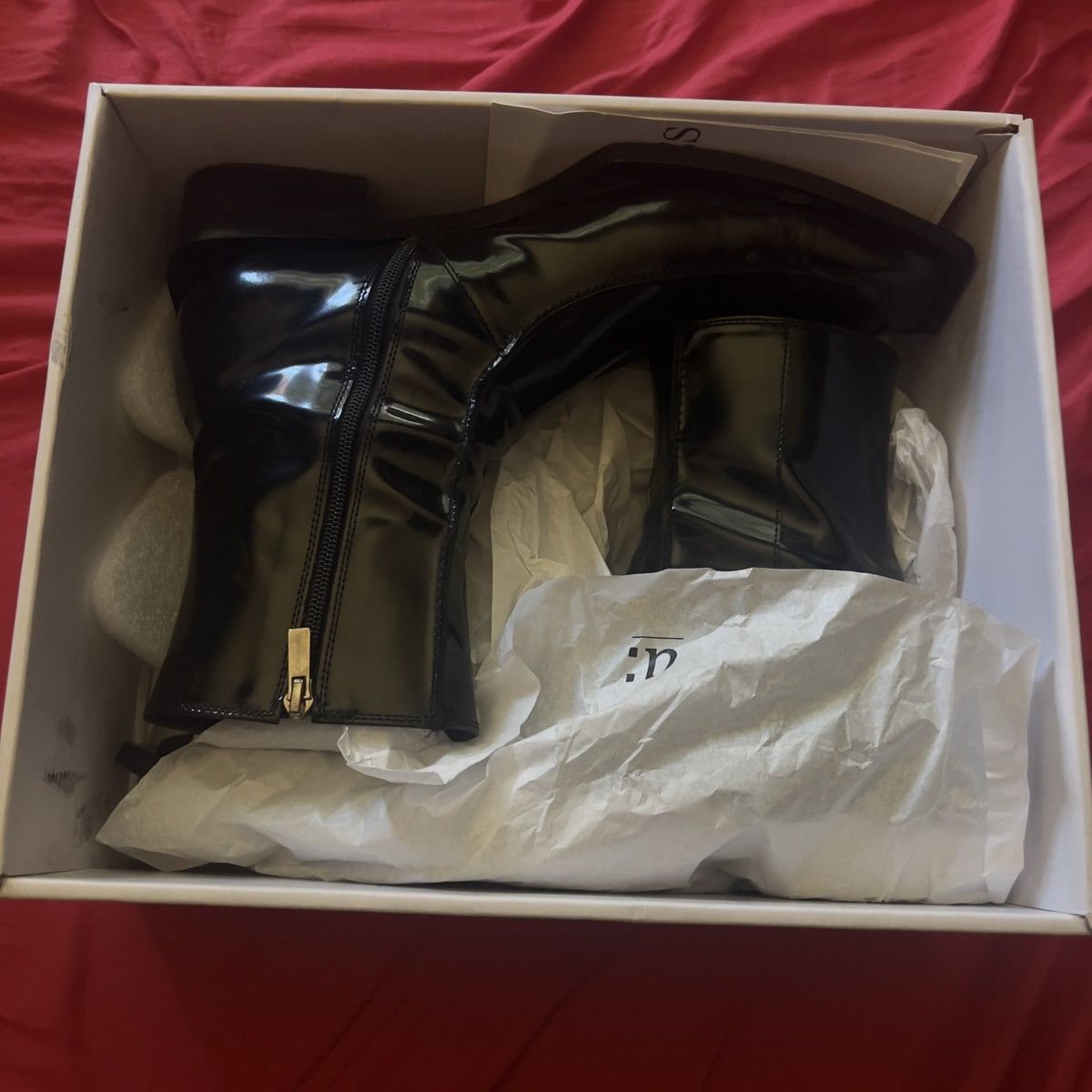 Rick Owens Soulesures Patent Leather Side Zip Heeled Boots | Grailed