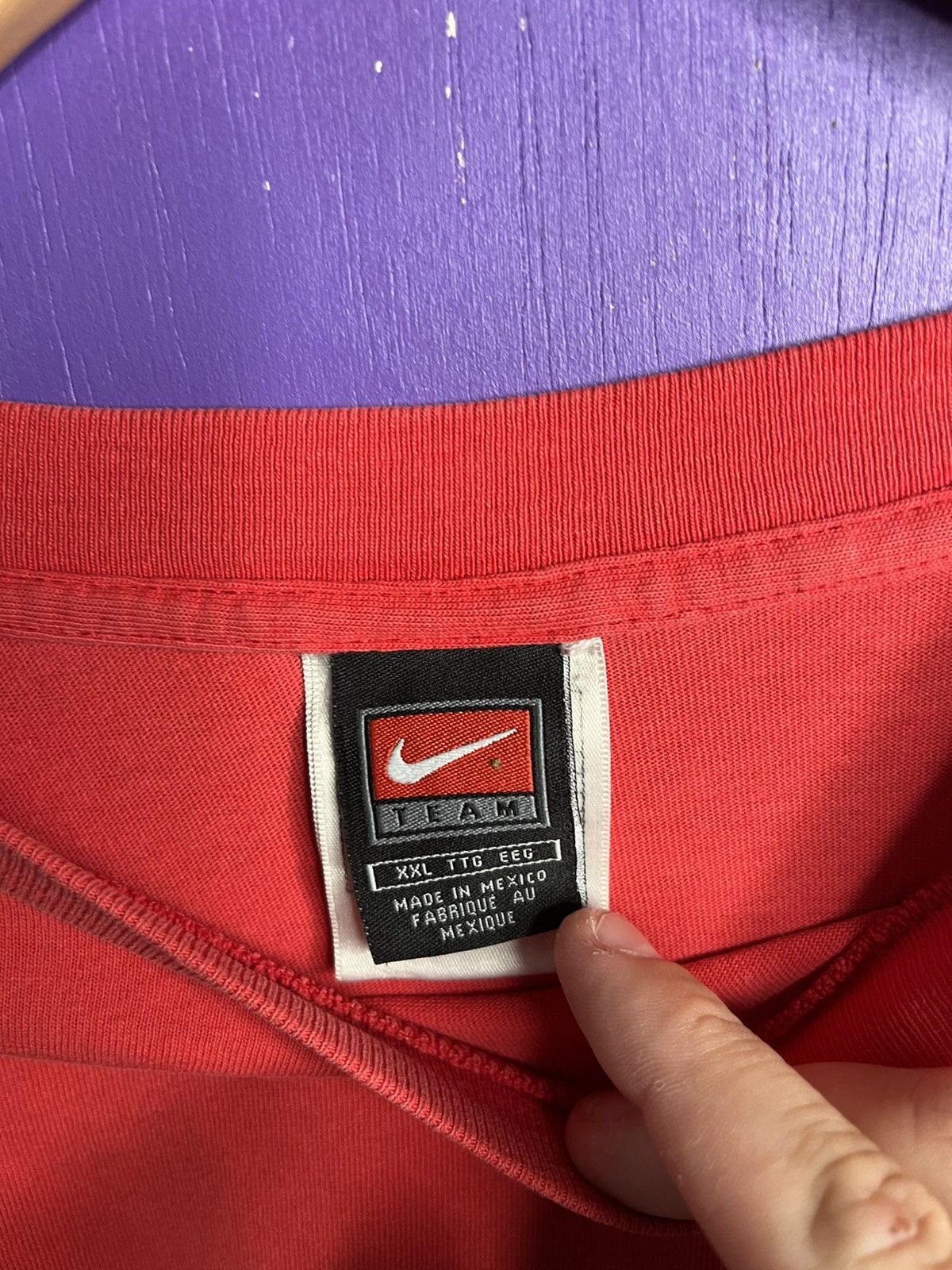 Nike × Vintage Vintage 90s Nike team center swoosh long-sleeve Size US XXL / EU 58 / 5 - 4 Thumbnail