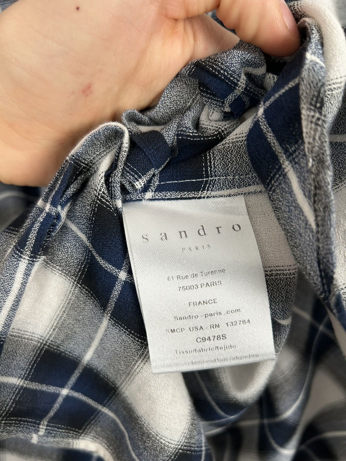 Designer × Sandro Sandro Paris Designer Checkered Shirt Button Ups Rare Hype Size US M / EU 48-50 / 2 - 7 Thumbnail
