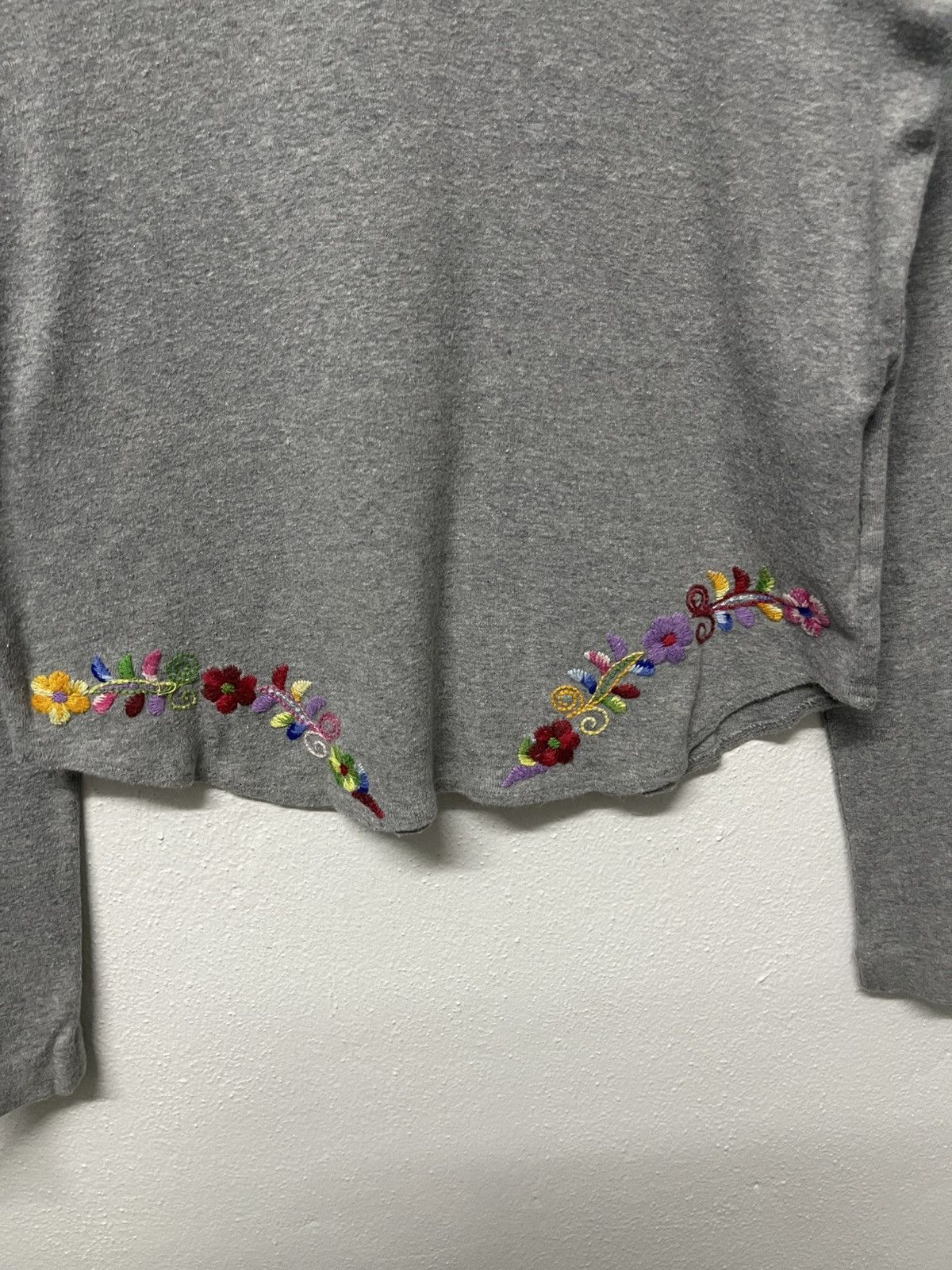 Tricot Comme des Garcons AW 2002 COMME DES GARCONS TRICOT FLORAL EMBROIDERED SHIRT Size M / US 6-8 / IT 42-44 - 5 Thumbnail