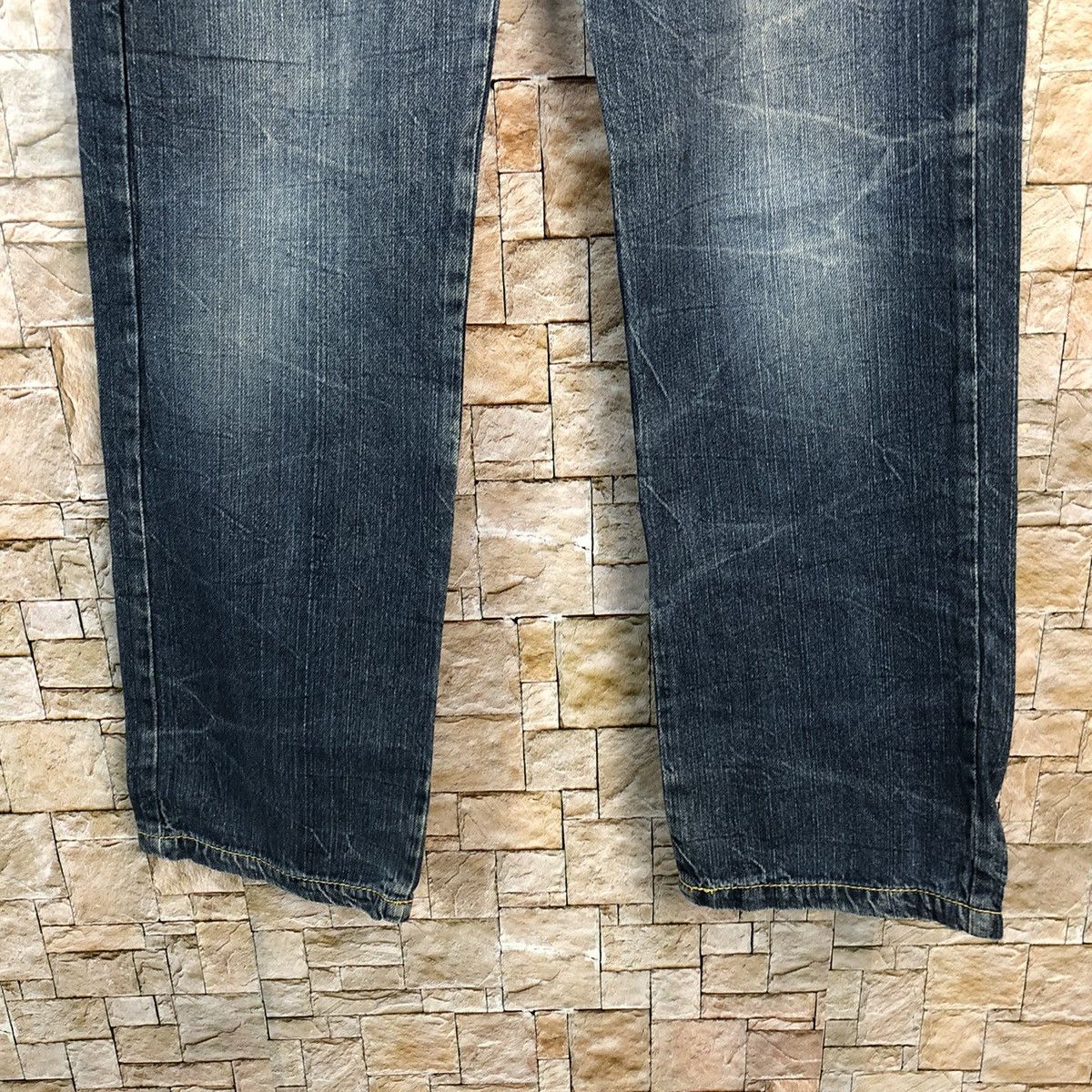 Japanese Brand Lang Rock Blue Double Waist Blue Denim Pants #A447 Size US 28 / EU 44 - 7 Thumbnail