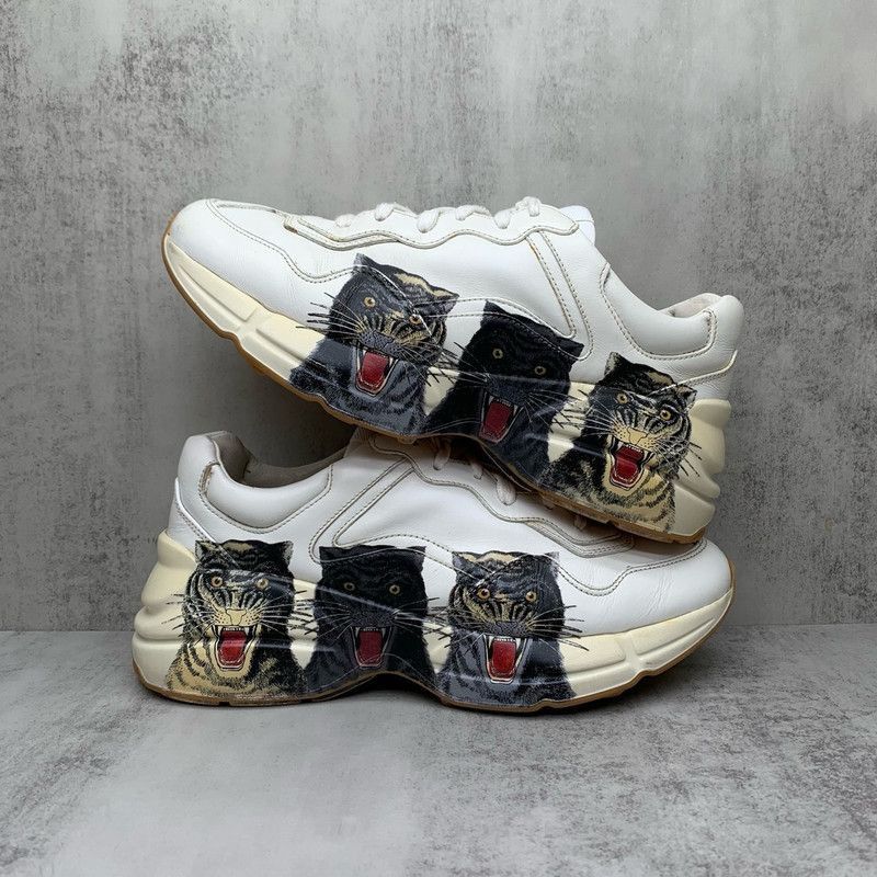 Gucci Gucci Rhyton Sneakers with Tiger Print Size US 8 / EU 41 - 1 Thumbnail