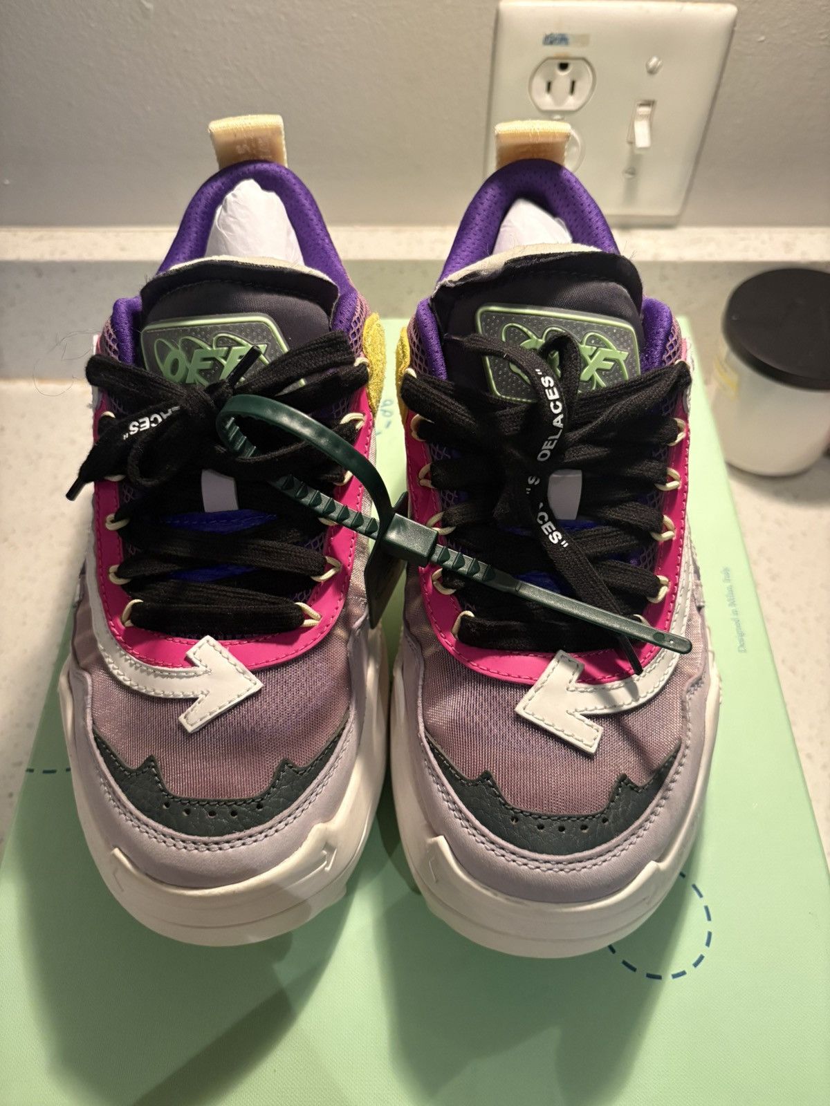 Off-White Odsy 1000 purple white Size US 8 / IT 38 - 3 Thumbnail