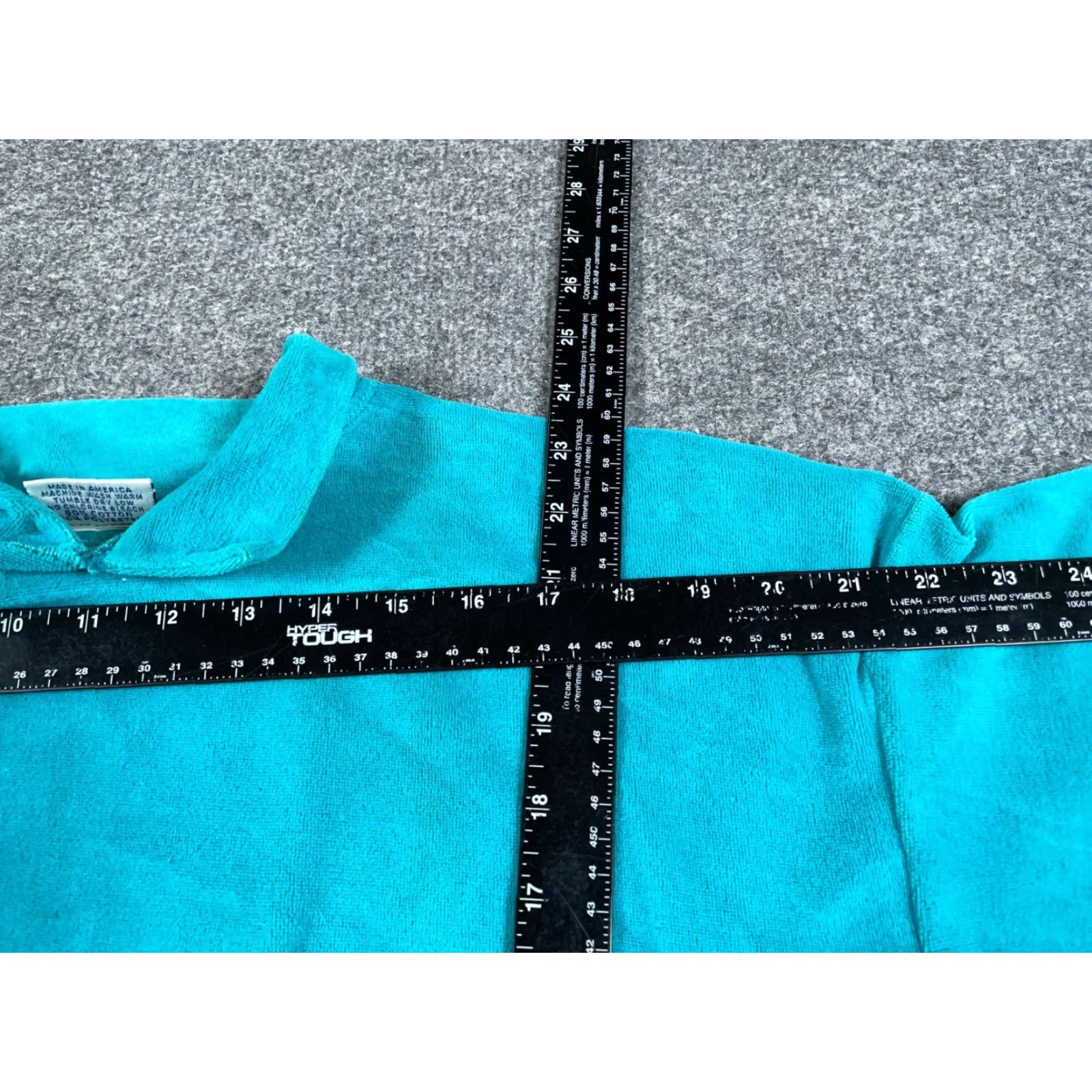 Velour VINTAGE Chesterfield Velour Shirt Mens Medium Teal Green Embroidered Chest Pocket 90s Retro Polo Size US M / EU 48-50 / 2 - 7 Thumbnail