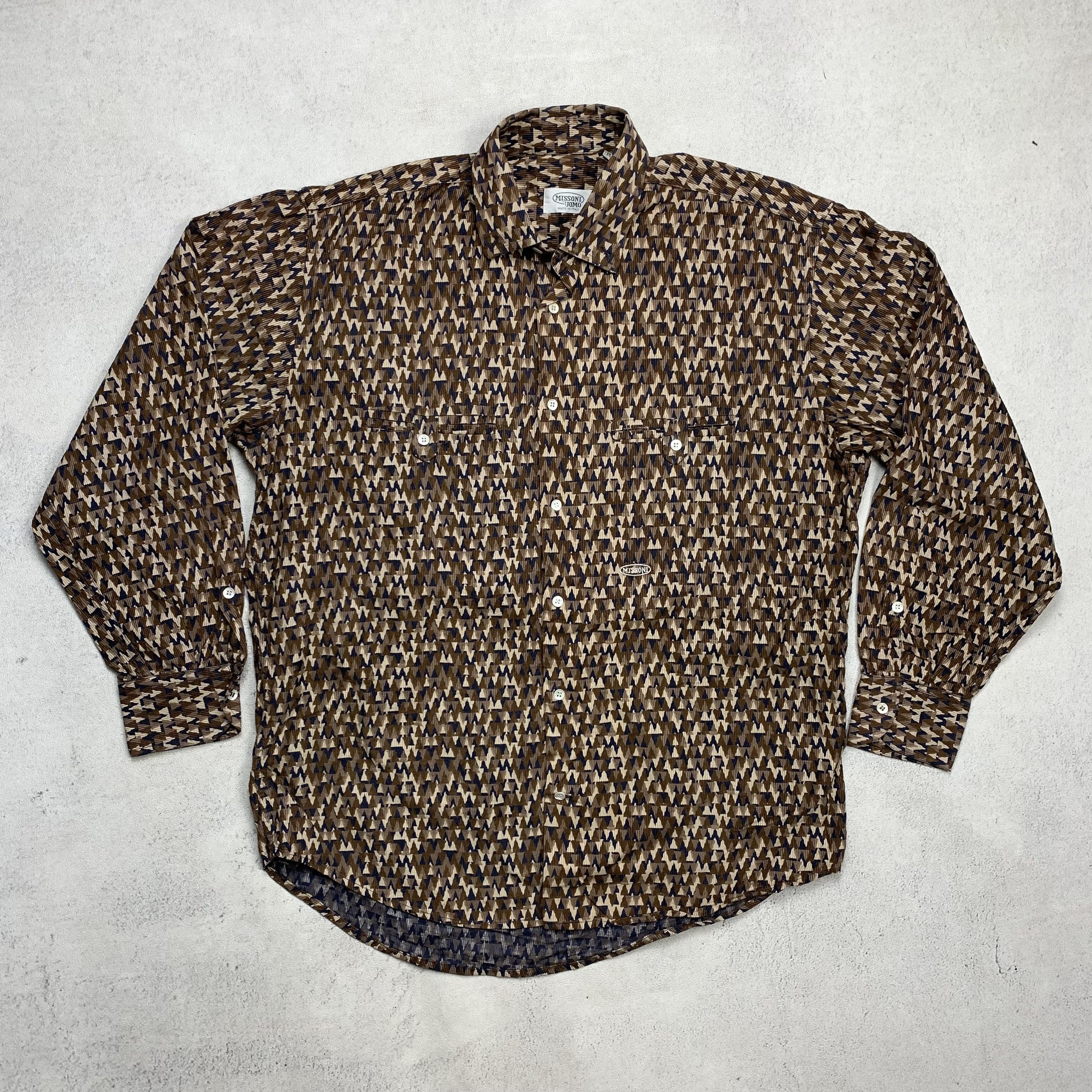 Missoni Vintage Missoni Uomo Italy Corduroy Shirt Button Up Size US M / EU 48-50 / 2 - 1 Thumbnail