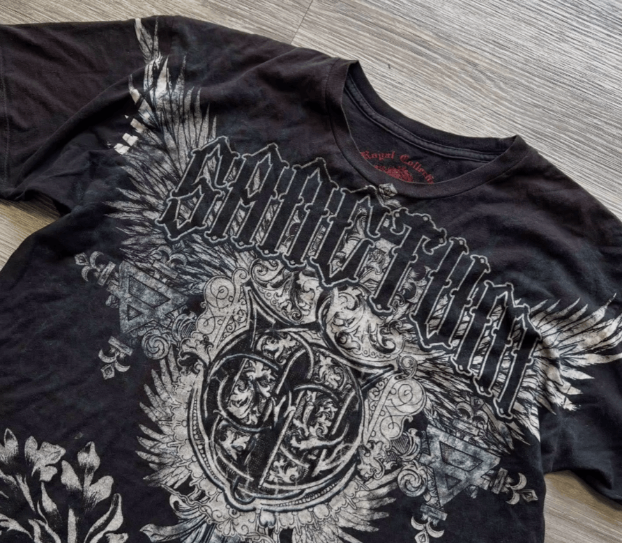 Japanese Brand Street Hip Hop Gothic Letter Printed T-shirt Size US M / EU 48-50 / 2 - 5 Thumbnail