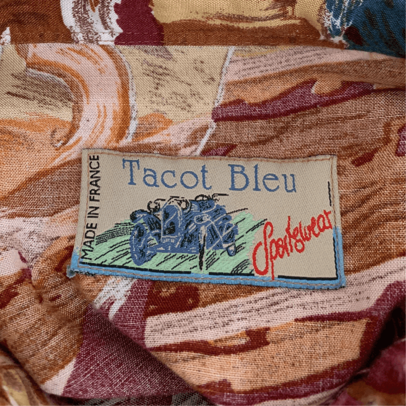 Vintage Vintage summer shirt with crazy patterns - Tacot Bleu Size US L / EU 52-54 / 3 - 3 Thumbnail