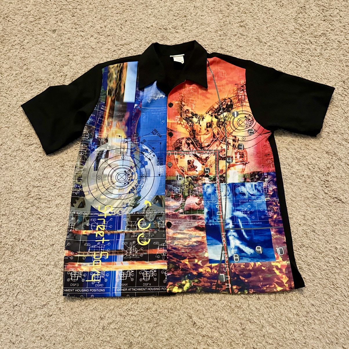 Other Y2K VINTAGE CYBER RAVE OVERSIZED BUTTON UP Size US XL / EU 56 / 4 - 4 Thumbnail