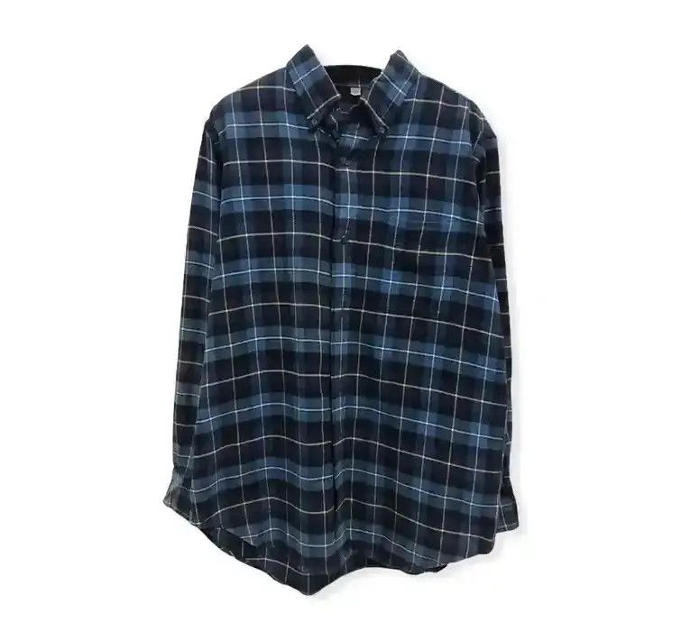 Flannel Japanese Brand Uniqlo Plaid Tartan Flannel Shirt Size US L / EU 52-54 / 3 - 1 Thumbnail