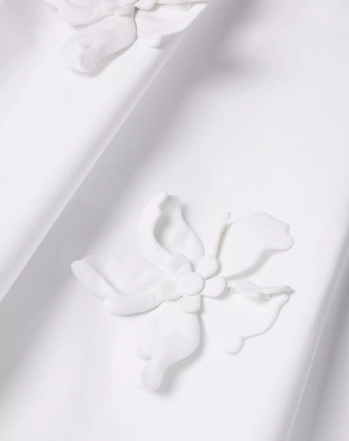 Valentino o1s1wg110525 Embroidered Compact Midi Skirt in White Size 27" / US 4 / IT 40 - 4 Thumbnail