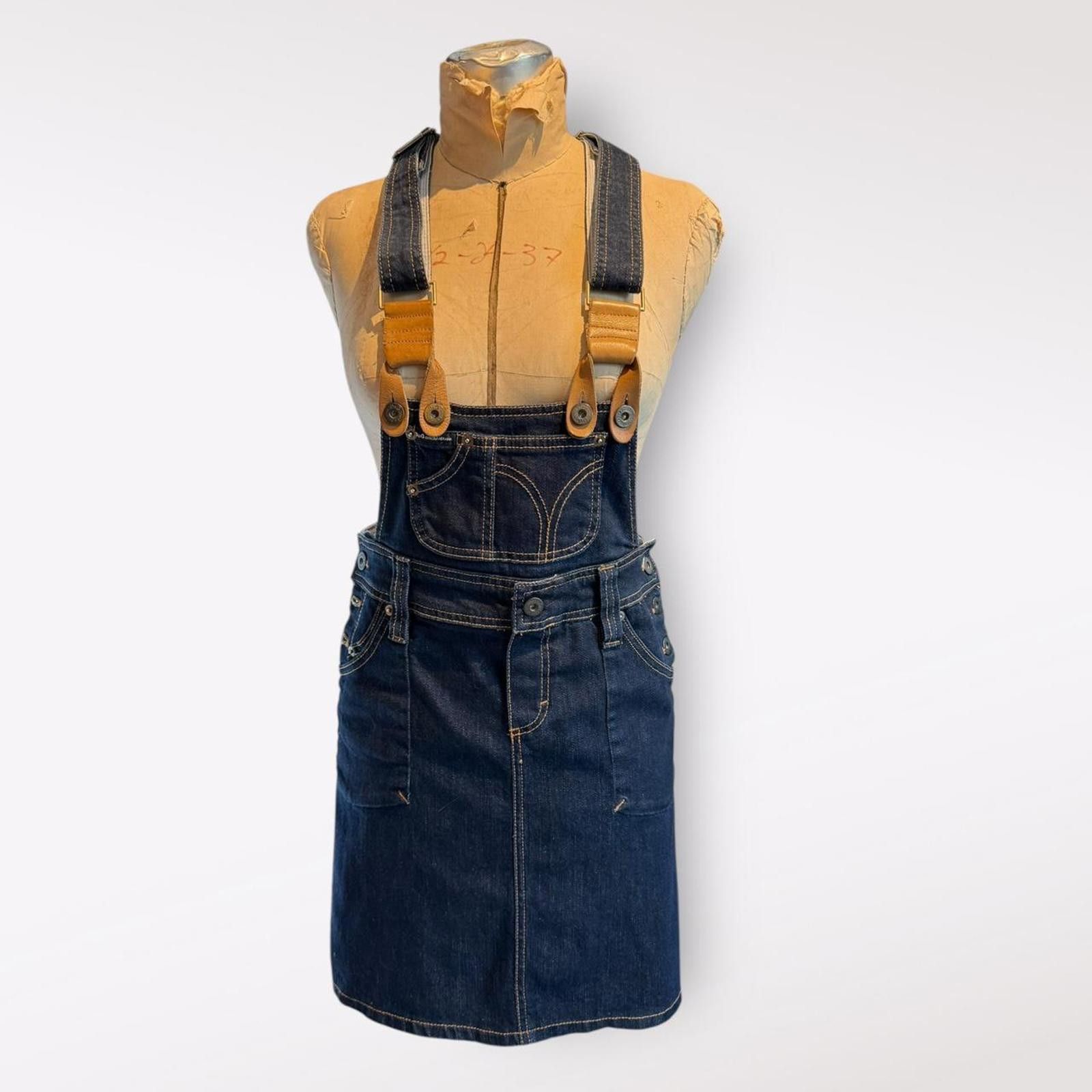 Dolce & Gabbana Dolce & Gabbana Denim Overall Skirt RARE Vintage Y2K Size S Size 28" / US 6 / IT 42 - 1 Thumbnail