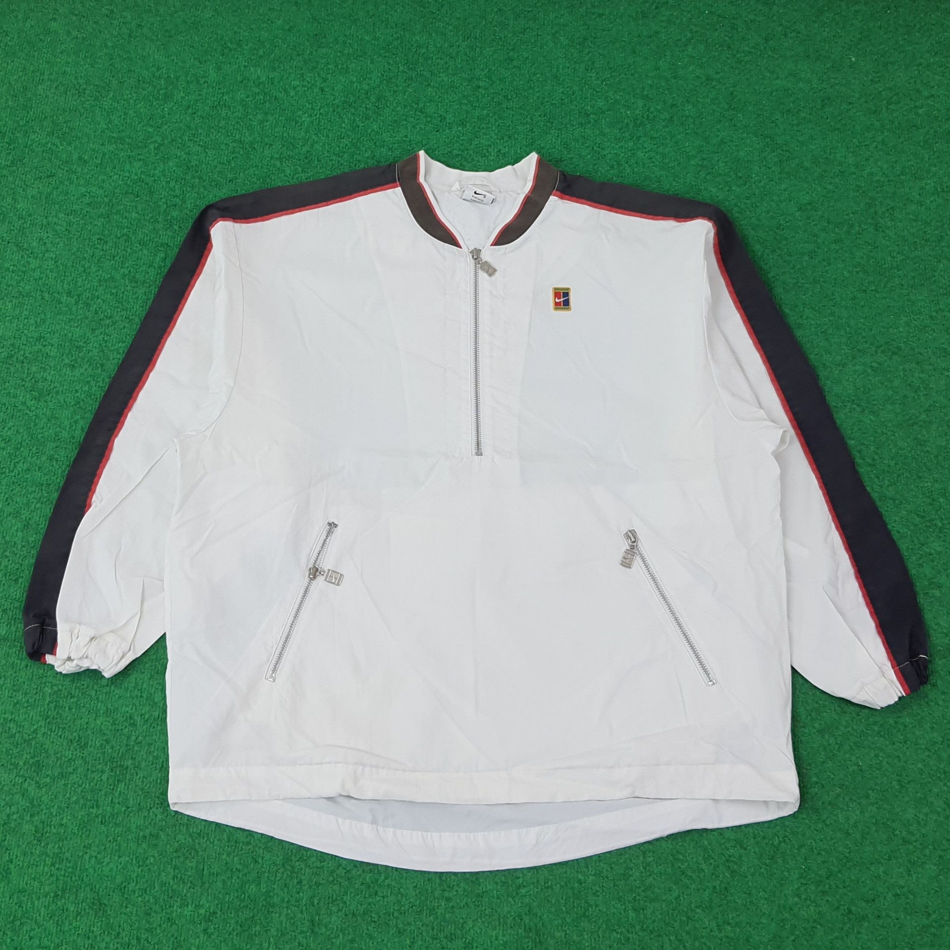 Nike Vintage Nike Court Half Zipper Jacket C254N7 Size US L / EU 52-54 / 3 - 1 Thumbnail