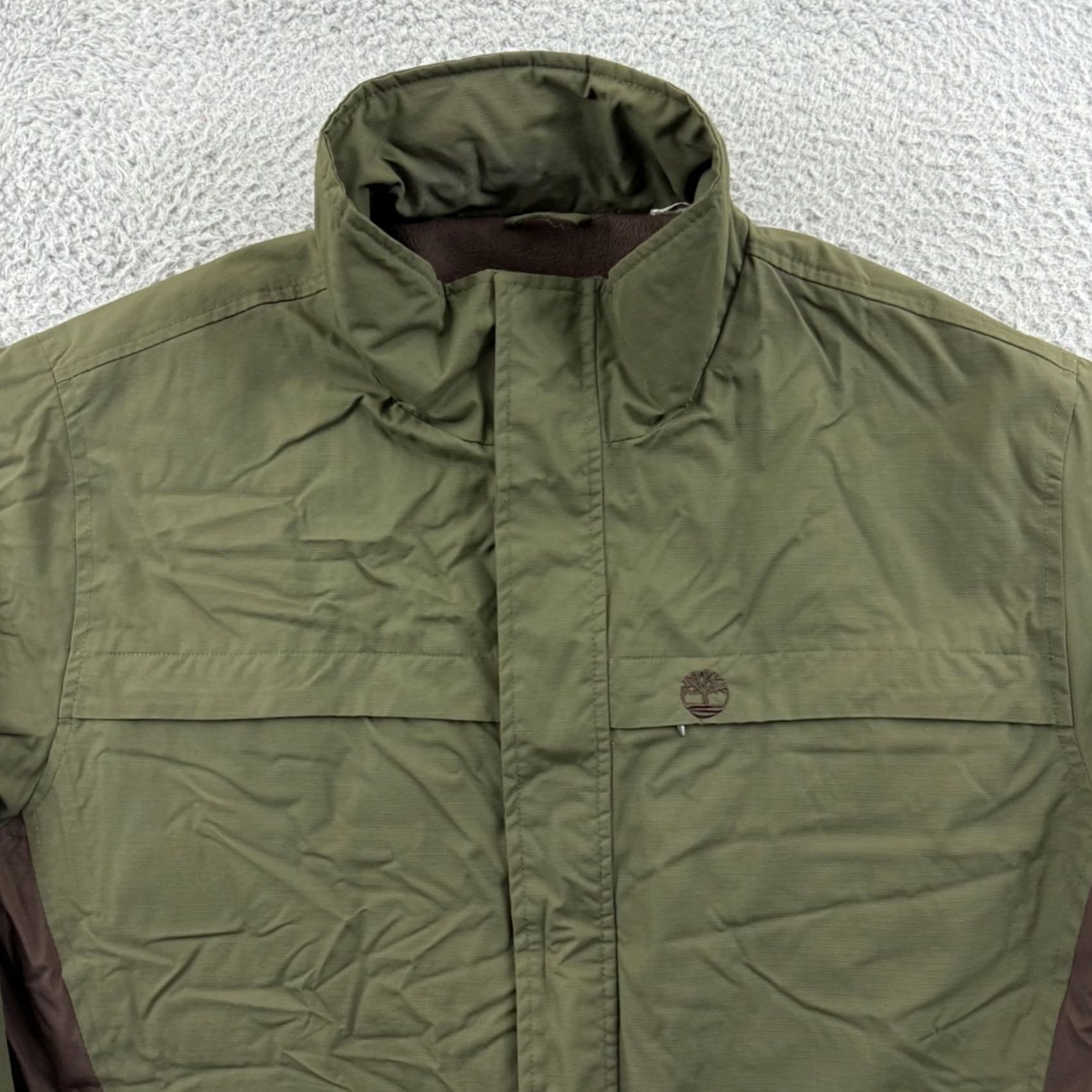 Timberland VINTAGE Timberland Jacket Men XL Green Full Zip Fleece Lined Ripstop Stratham Size US XL / EU 56 / 4 - 3 Thumbnail