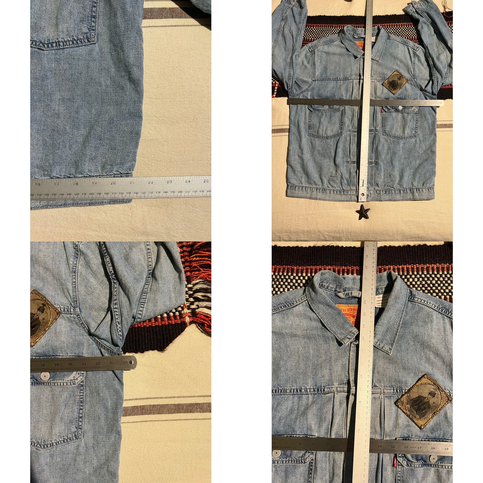 Levi's VINTAGE Levi’s Trucker XL Jacket Men 48in Chest Denim Blue 2015 Workwear Vintage-Style Pleated Front Size US XL / EU 56 / 4 - 9 Thumbnail
