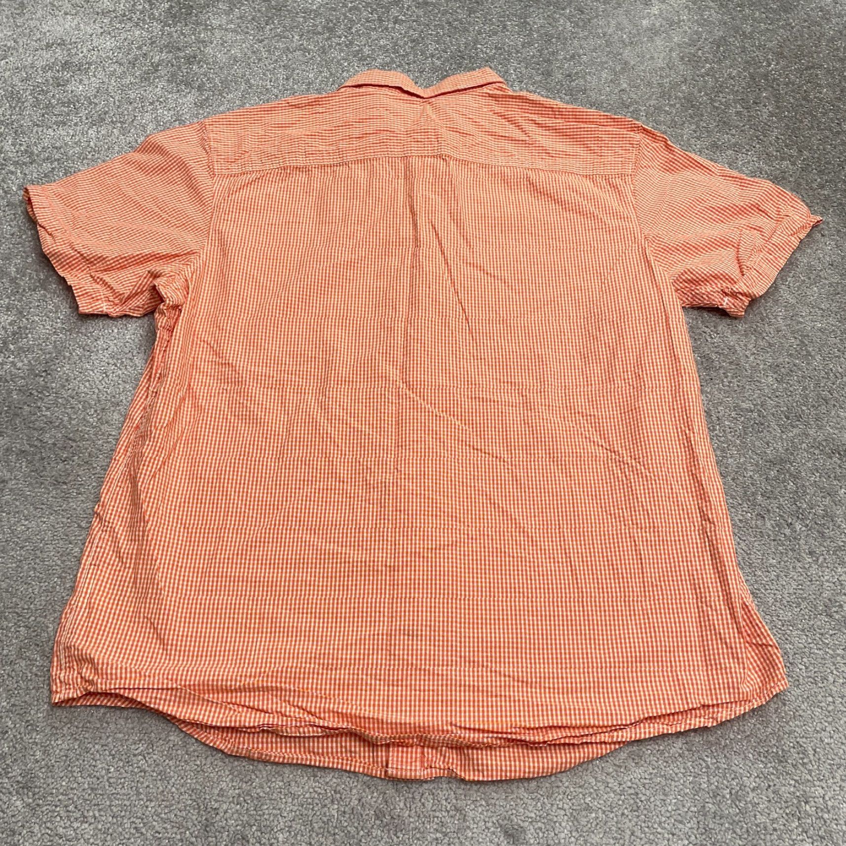 Vintage Columbia Shirt Mens L Orange Plaid Short Sleeve Button-Down Casual Outdoor All Seasons Breathable Easy Care Vintage No Size US L / EU 52-54 / 3 - 2 Thumbnail