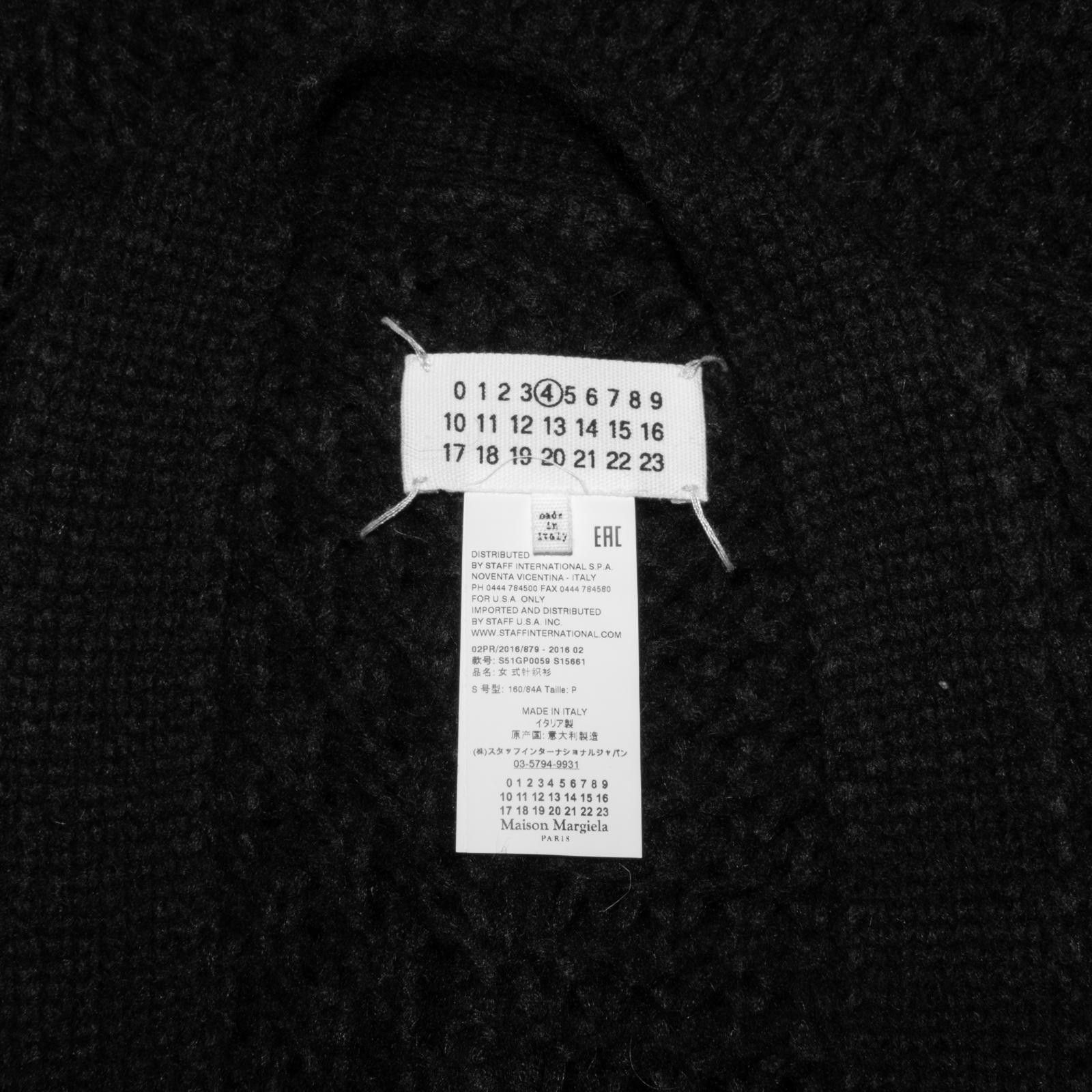 John Galliano × Maison Margiela Maison Margiela 4 FW 2016 Women's Black Knit Cardigan Size S / US 4 / IT 40 - 3 Thumbnail
