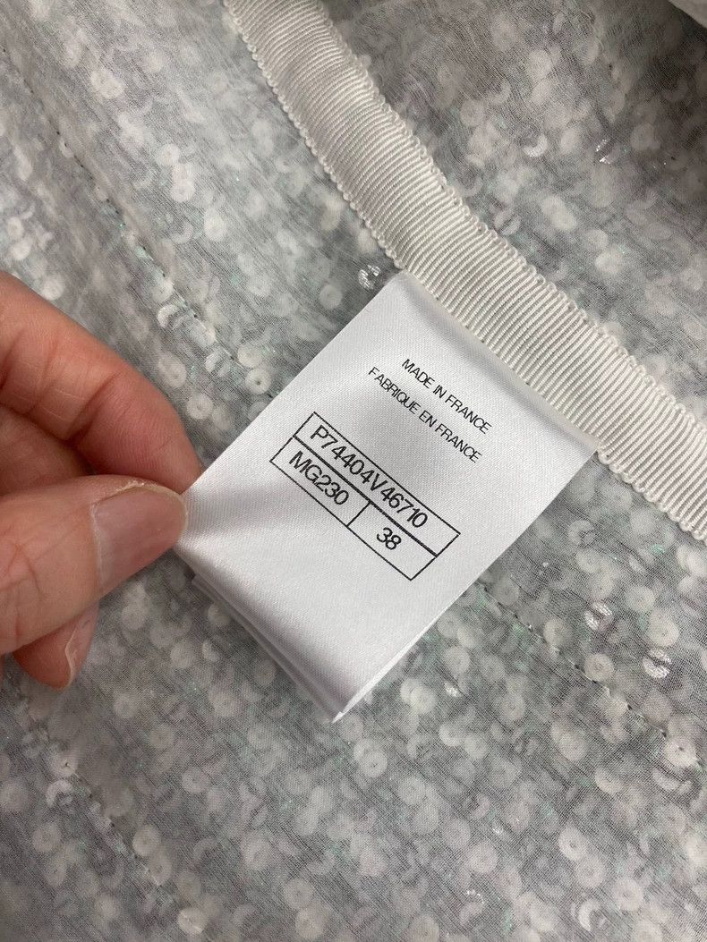 Chanel Chanel 23P green and silver heavy industry sequin jacket Size XS / US 0-2 / IT 36-38 - 6 Thumbnail