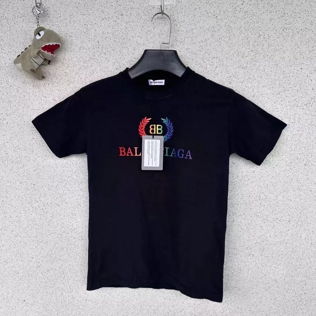 Balenciaga Balenciaga Rainbow Wheat Ear Short Sleeve Size US S / EU 44-46 / 1 - 1 Thumbnail