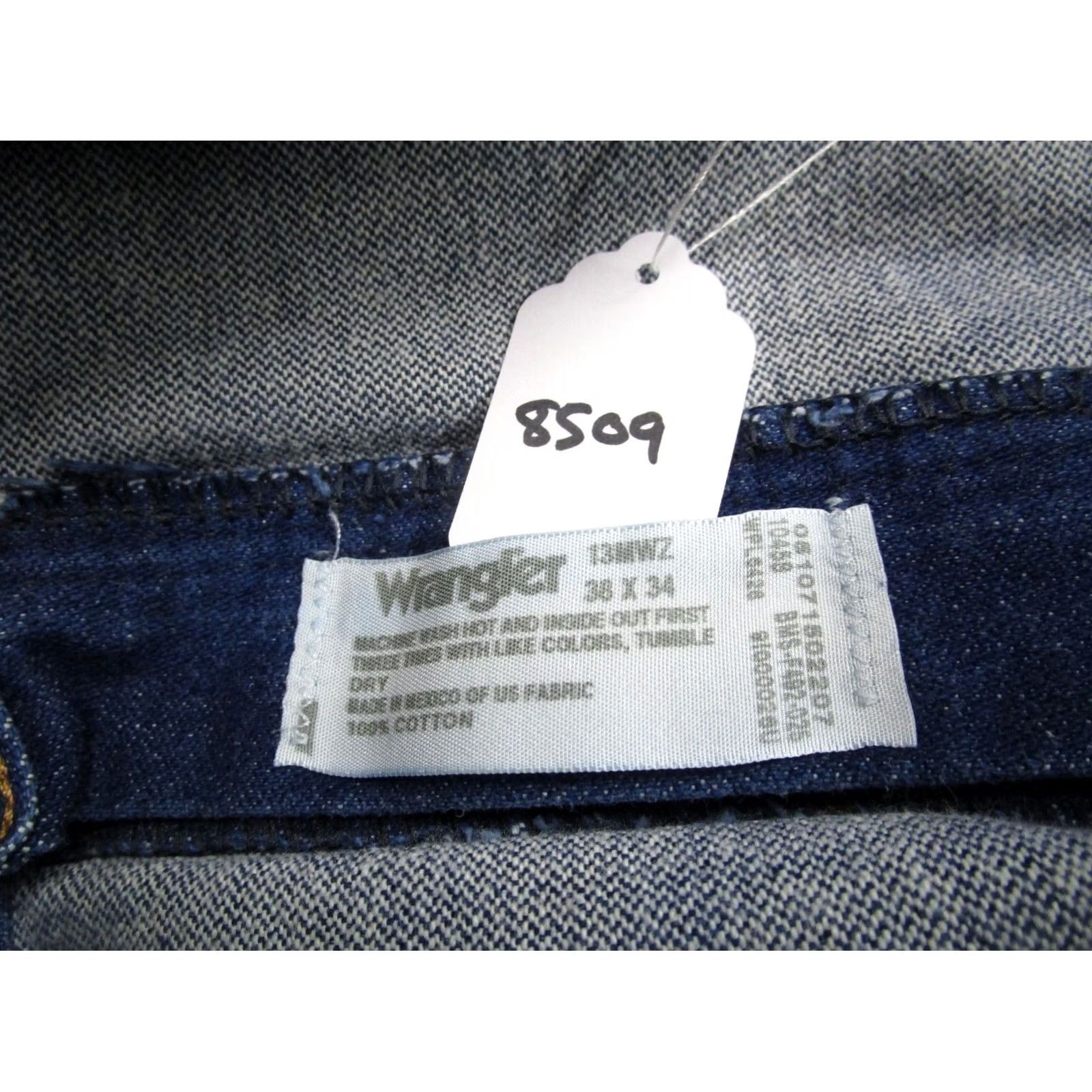 Wrangler Wrangler Jeans Men 38x34 Blue Cowboy Cut Original Fit Western Pants Dark Wash Jeans Regular Rise Mens 5-Pocket Denim Logo Wrangler Cowboy Cut 13MWZ Size US 38 / EU 54 - 8 Thumbnail