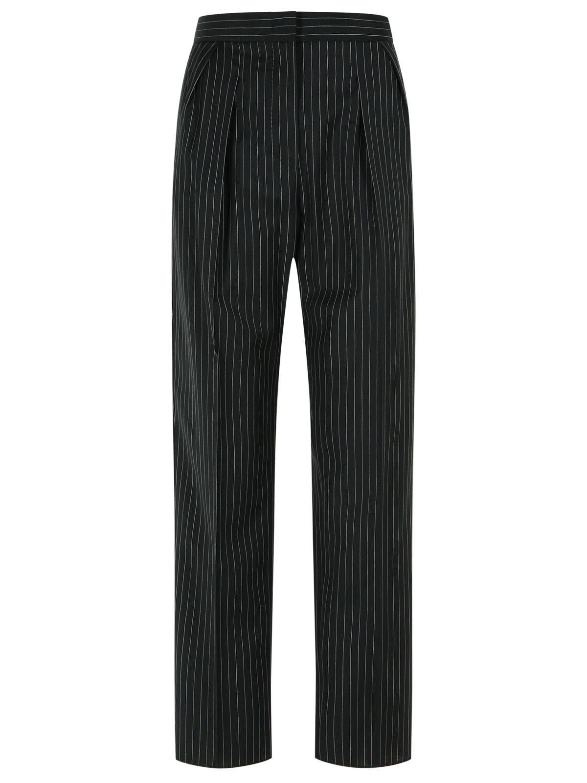 Max Mara MAX MARA 'Delfino' Black Virgin Wool Blend Pants