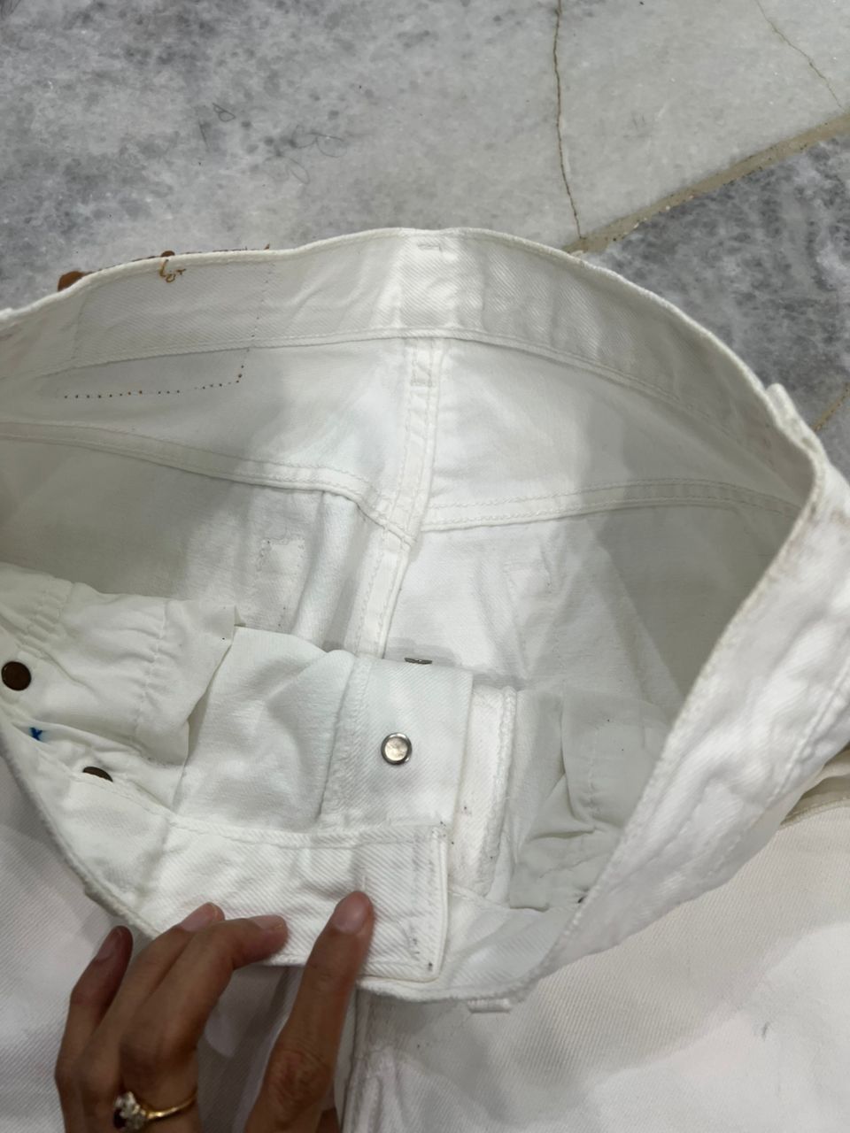 Levi's Vintage 1990’s Levis 501 white colour Size US 32 / EU 48 - 7 Thumbnail