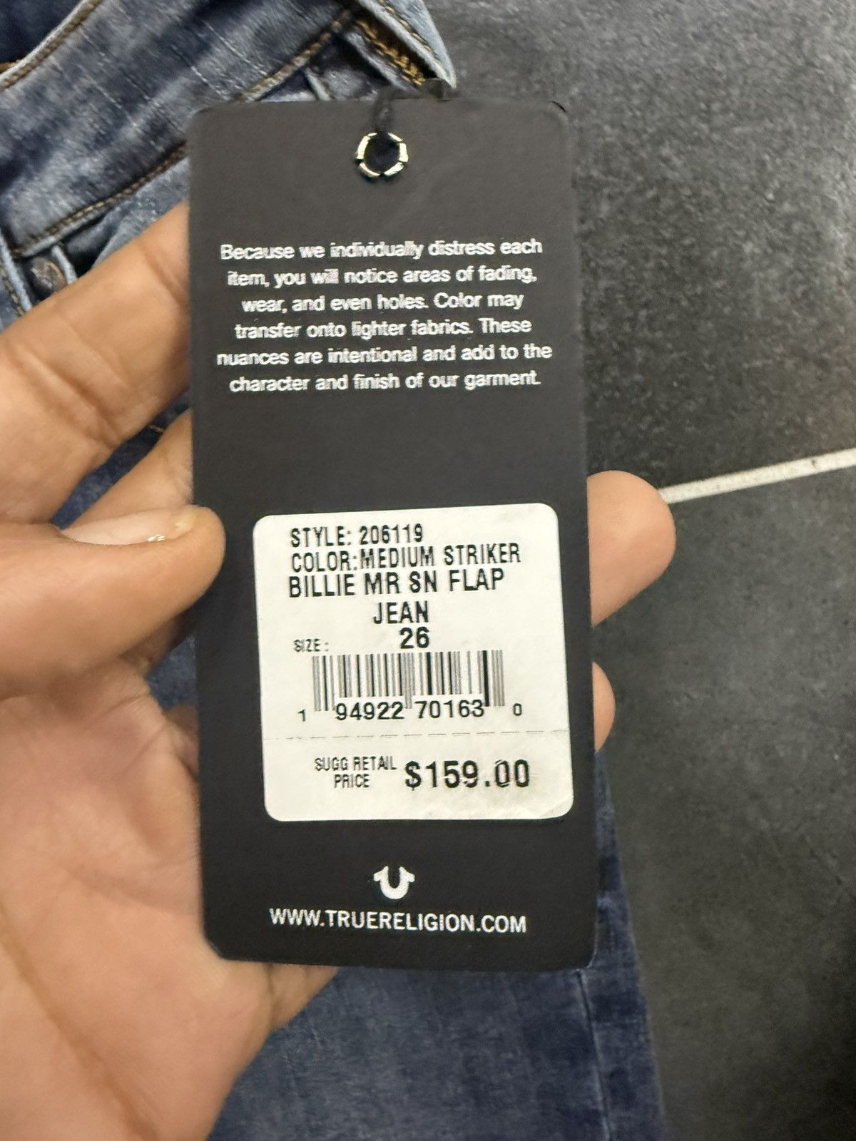 True Religion True Religion BILLIE MID RISE STRAIGHT JEAN Size 26" / US 2 / IT 38 - 6 Thumbnail