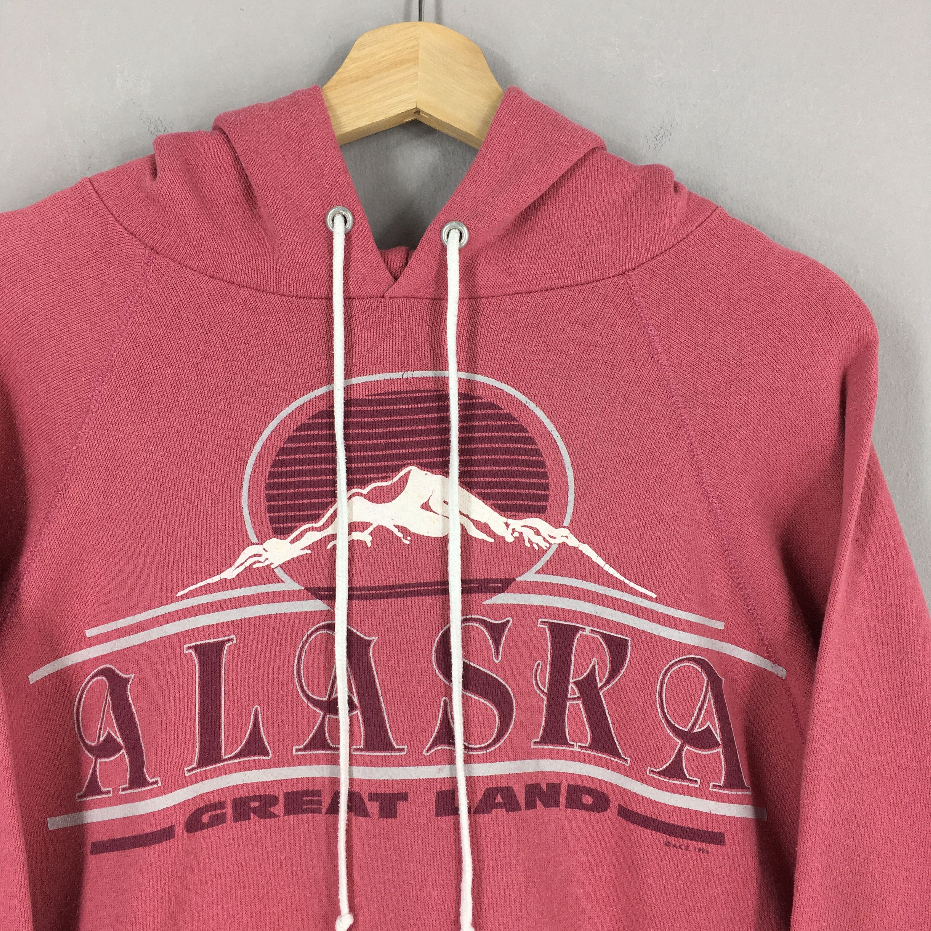 Hanes × Northern Reflections Vintage 90’s Alaska Usa Red Hoodie Sweater Medium Size US M / EU 48-50 / 2 - 2 Thumbnail