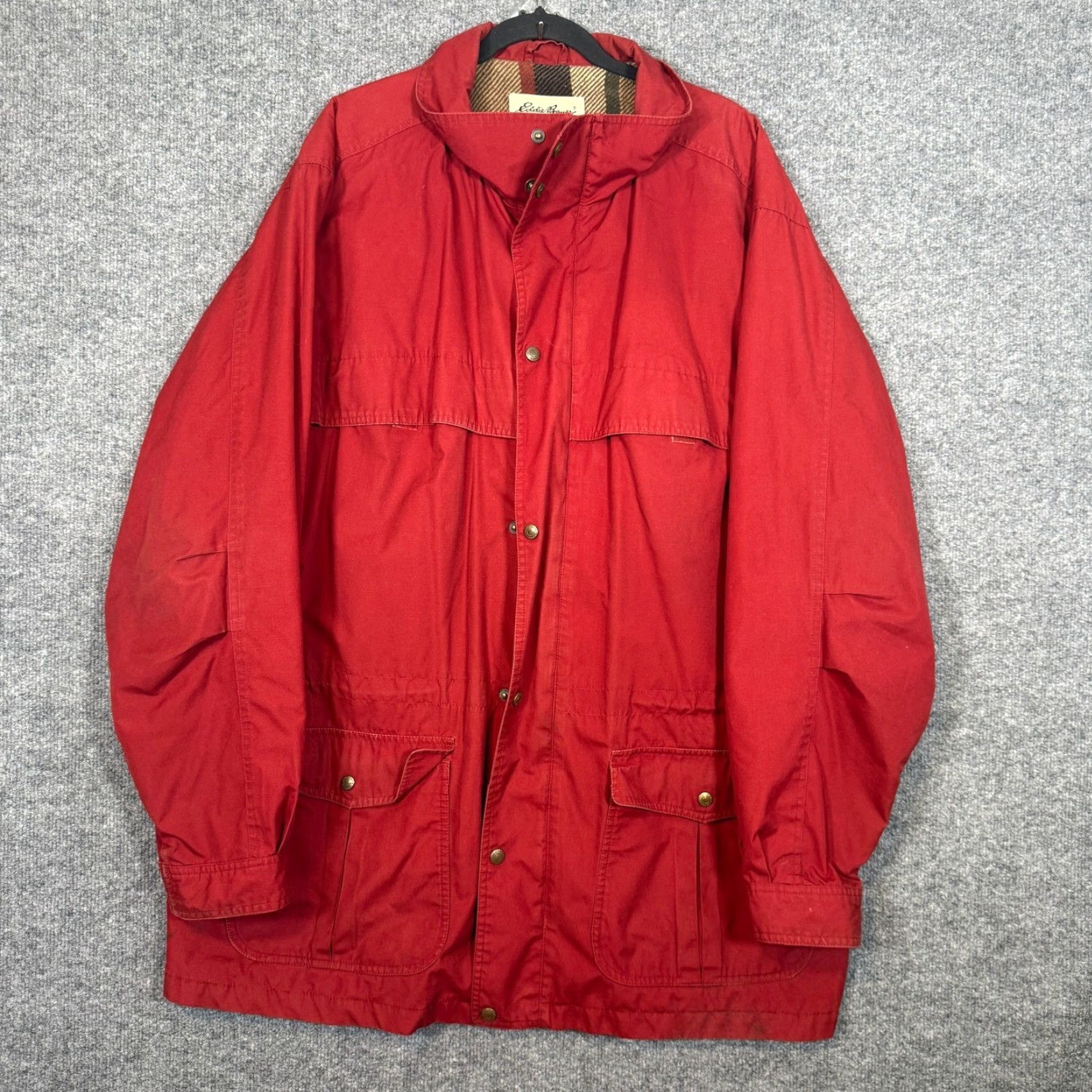 Eddie Bauer VINTAGE Eddie Bauer Mountain Parka Jacket Mens XXL Red Plaid Lined Wool Field Coat Size US XXL / EU 58 / 5 - 2 Thumbnail