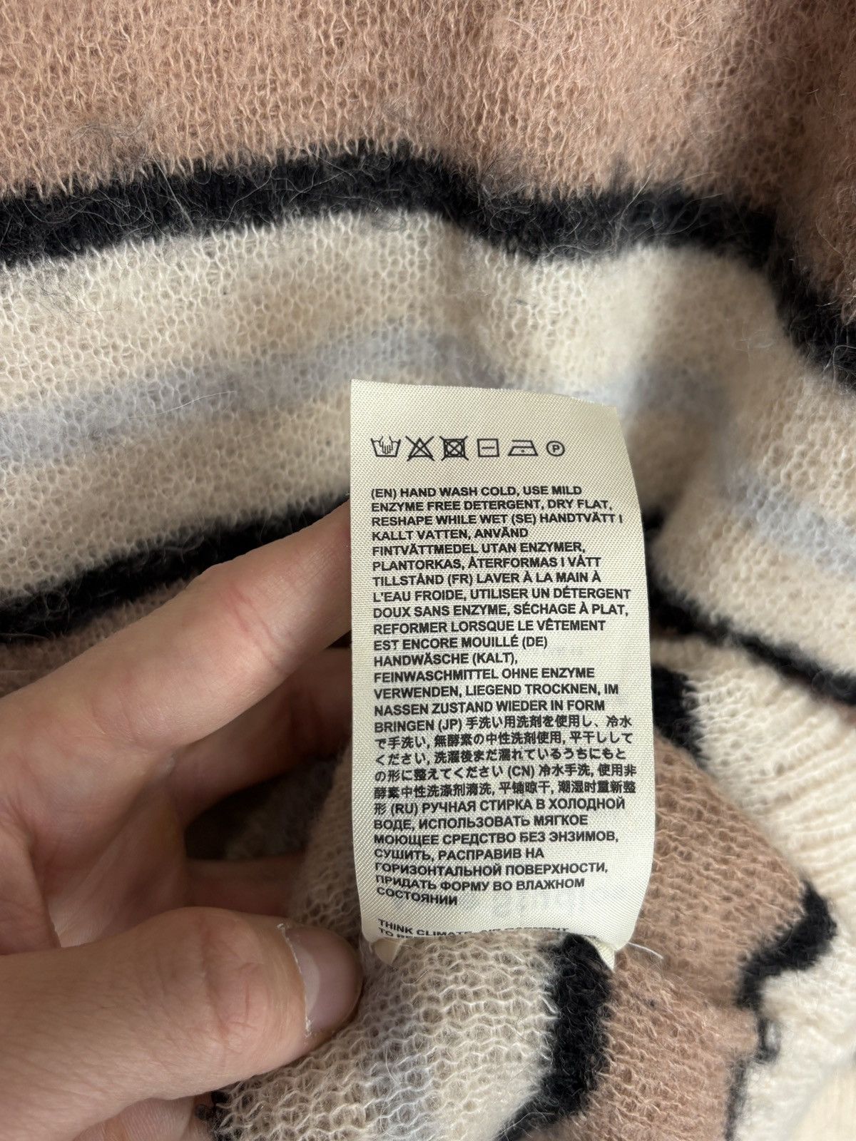 Acne Studios Acne Studios Knitted Oversized Sweater Wool Alpaca Striped Size US XXS / EU 40 - 9 Thumbnail