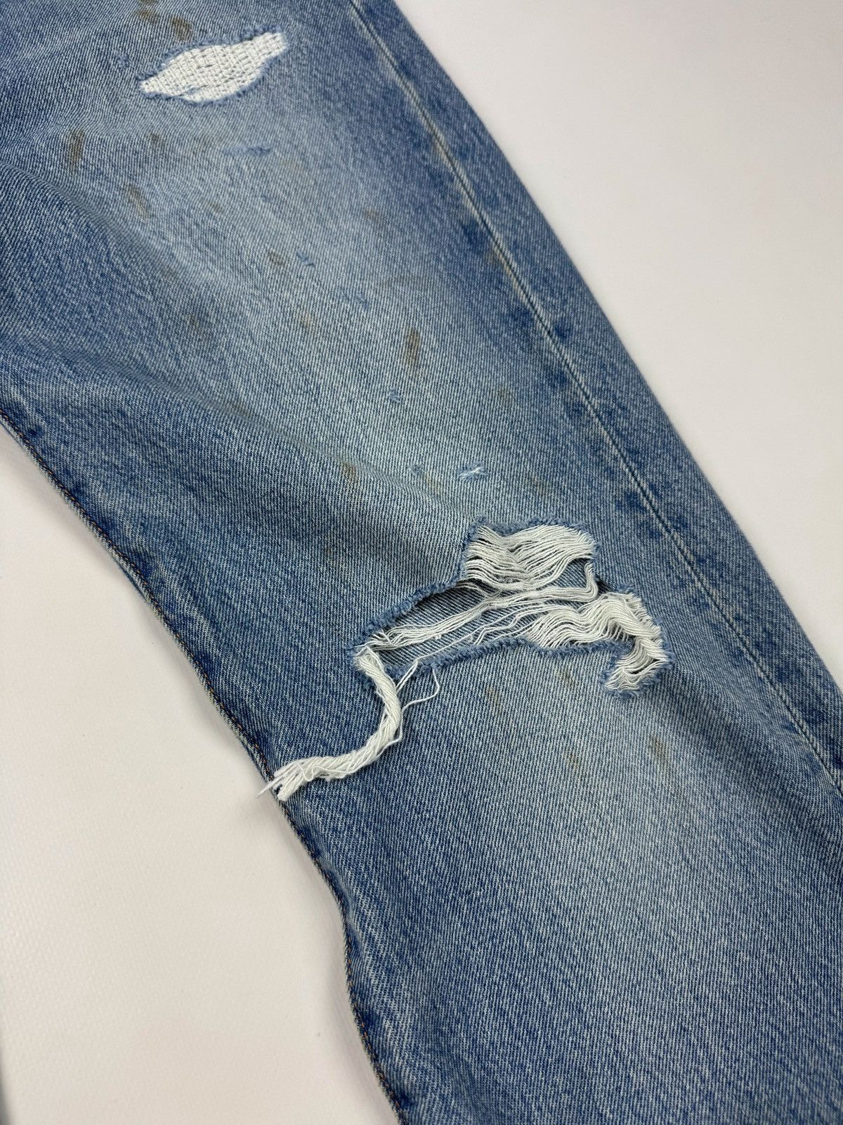 Levi's NWT Levi’s 501 Distressed Repaired Washed Denim Jeans Size US 32 / EU 48 - 6 Thumbnail