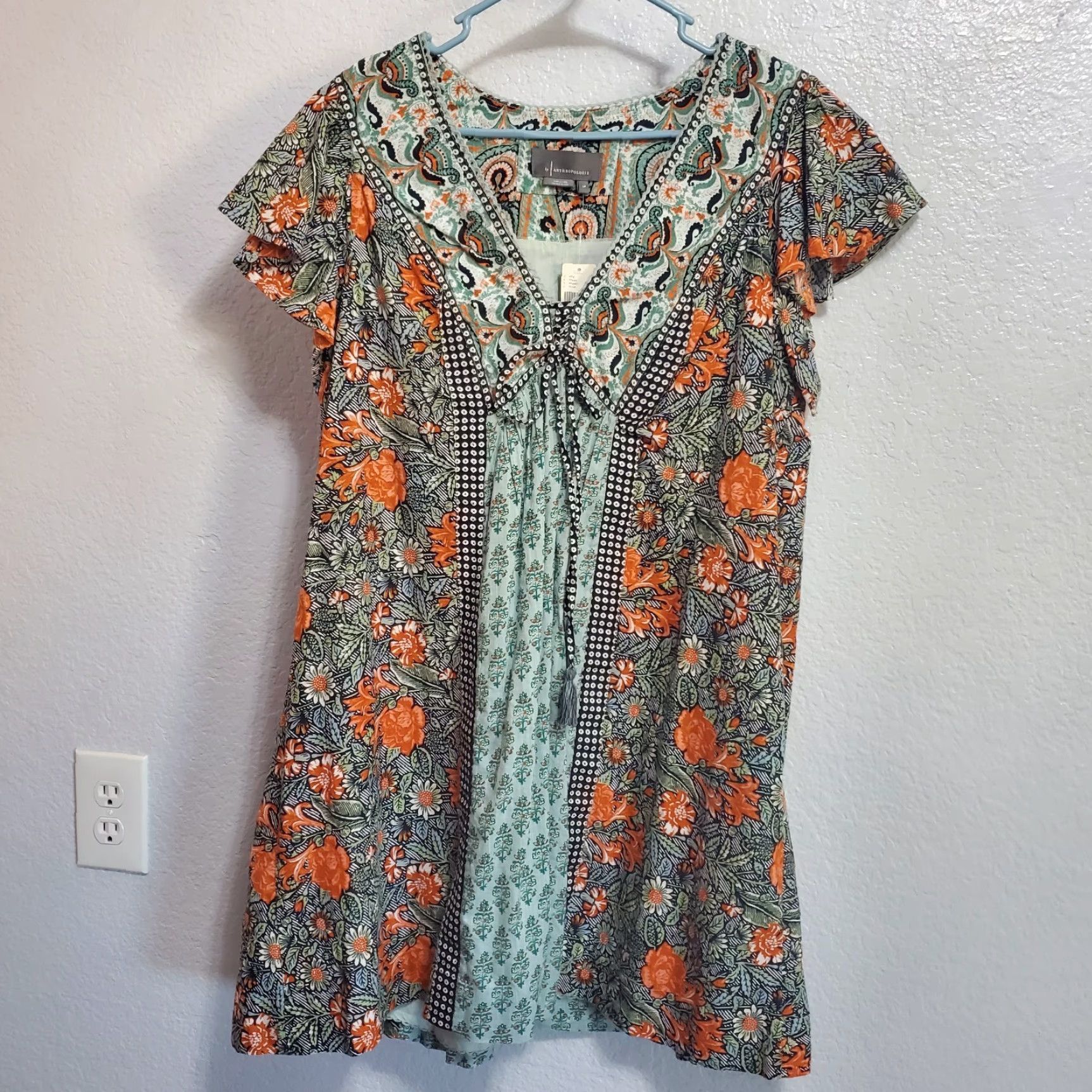 Anthropologie Anthropologie Dress Women Petite L Multicolor Floral Boho Pockets Astrid Tunic Size L / US 10 / IT 46 - 3 Thumbnail