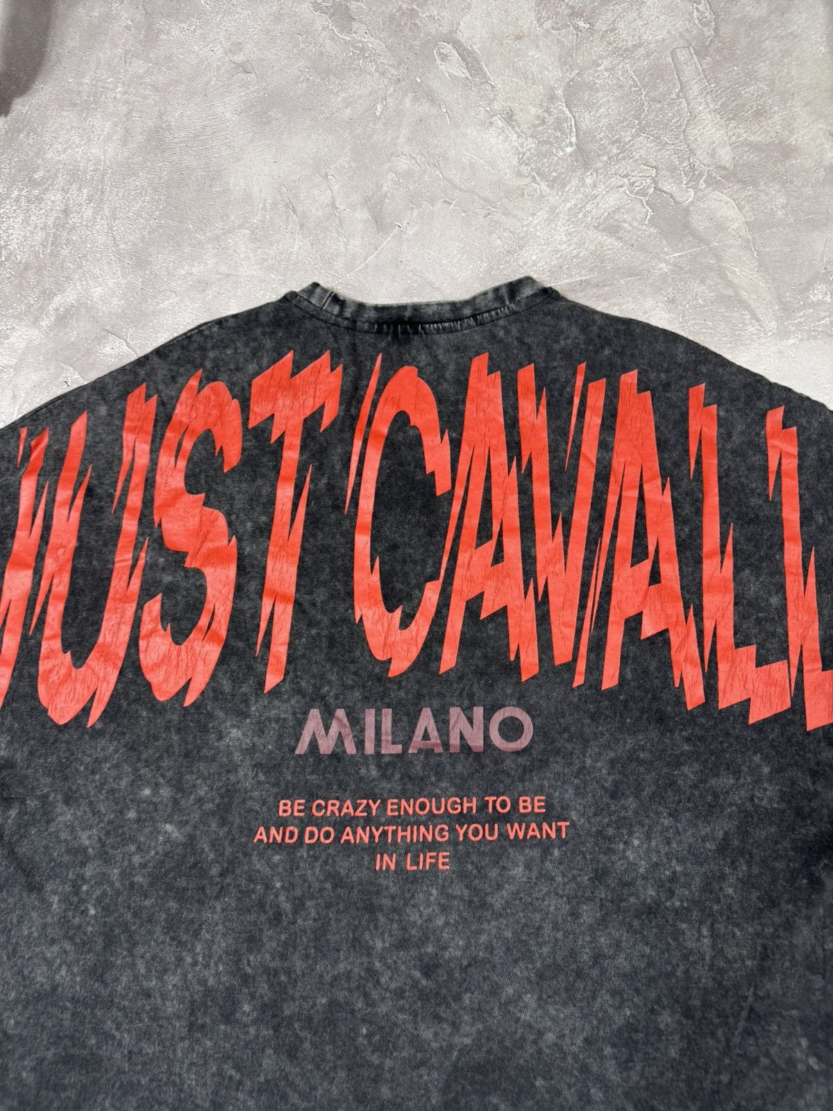 Just Cavalli Just Cavalli Stone Washed Big Back Logo Oversize Y2k Shirt Size US M / EU 48-50 / 2 - 3 Thumbnail