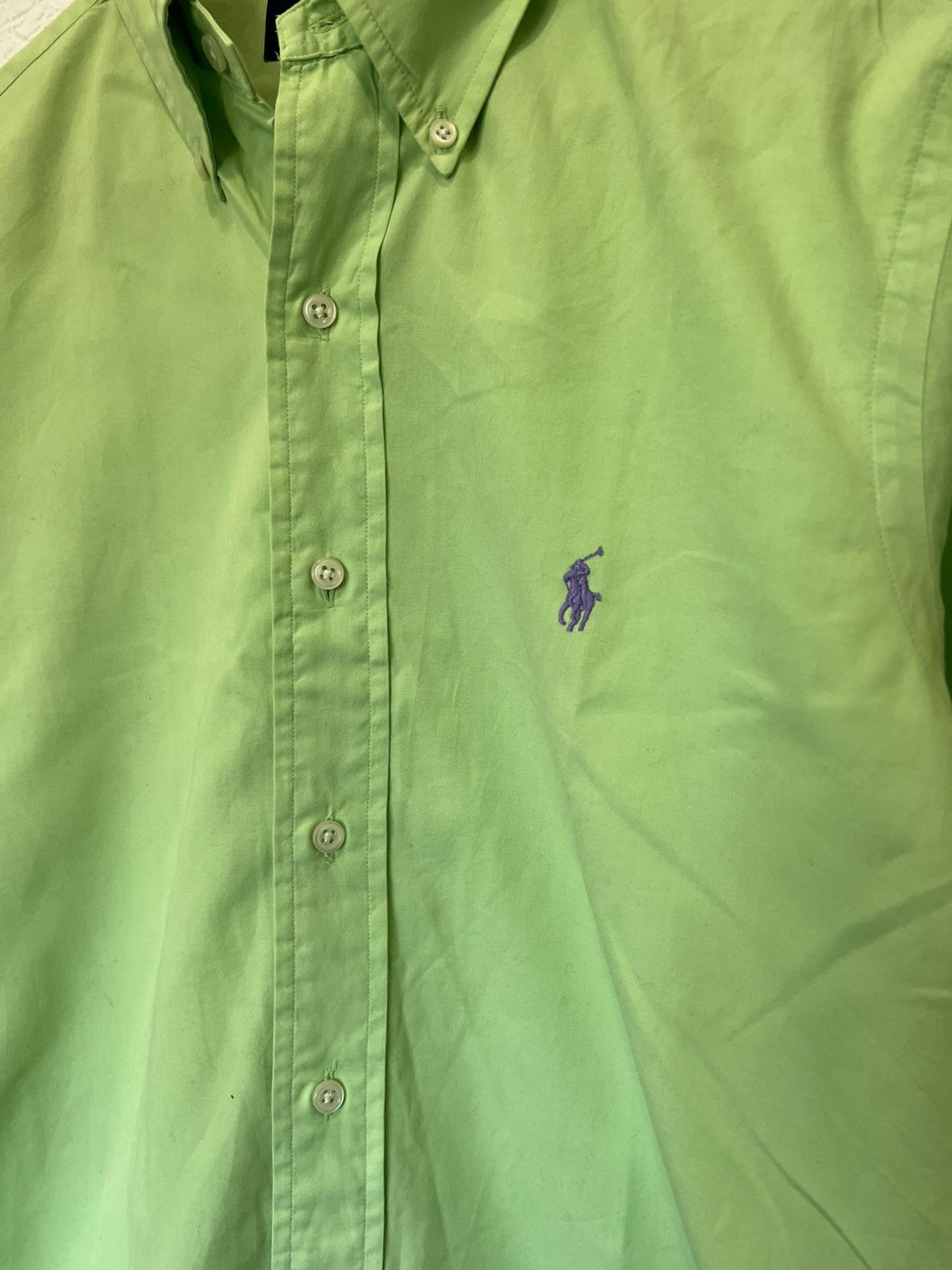 Polo Ralph Lauren Polo Ralph Lauren Green Button Up Shirt Rare Size US S / EU 44-46 / 1 - 5 Thumbnail